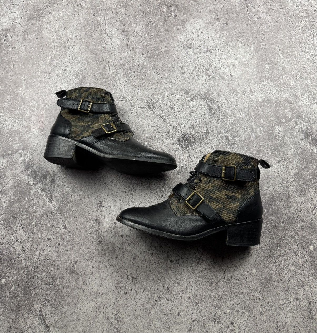 Vintage Vintage Leather Cowboy Japanesse Camo Y2K Boots Heels Rare Size US 9 / IT 39 - 2 Thumbnail