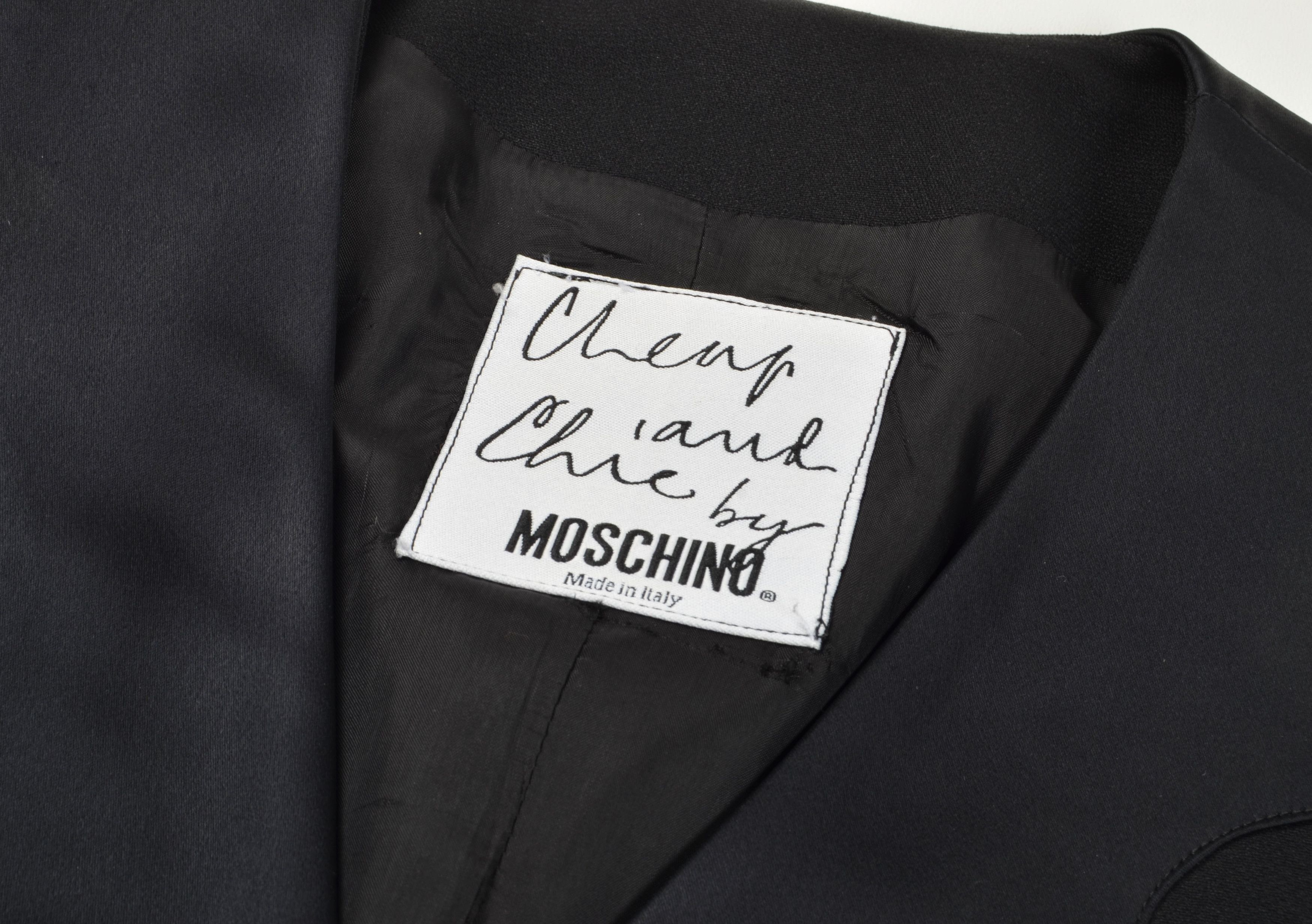 Moschino Vintage Moschino Cheap and Chic Decorated Black Blazer Size M / US 6-8 / IT 42-44 - 9 Thumbnail