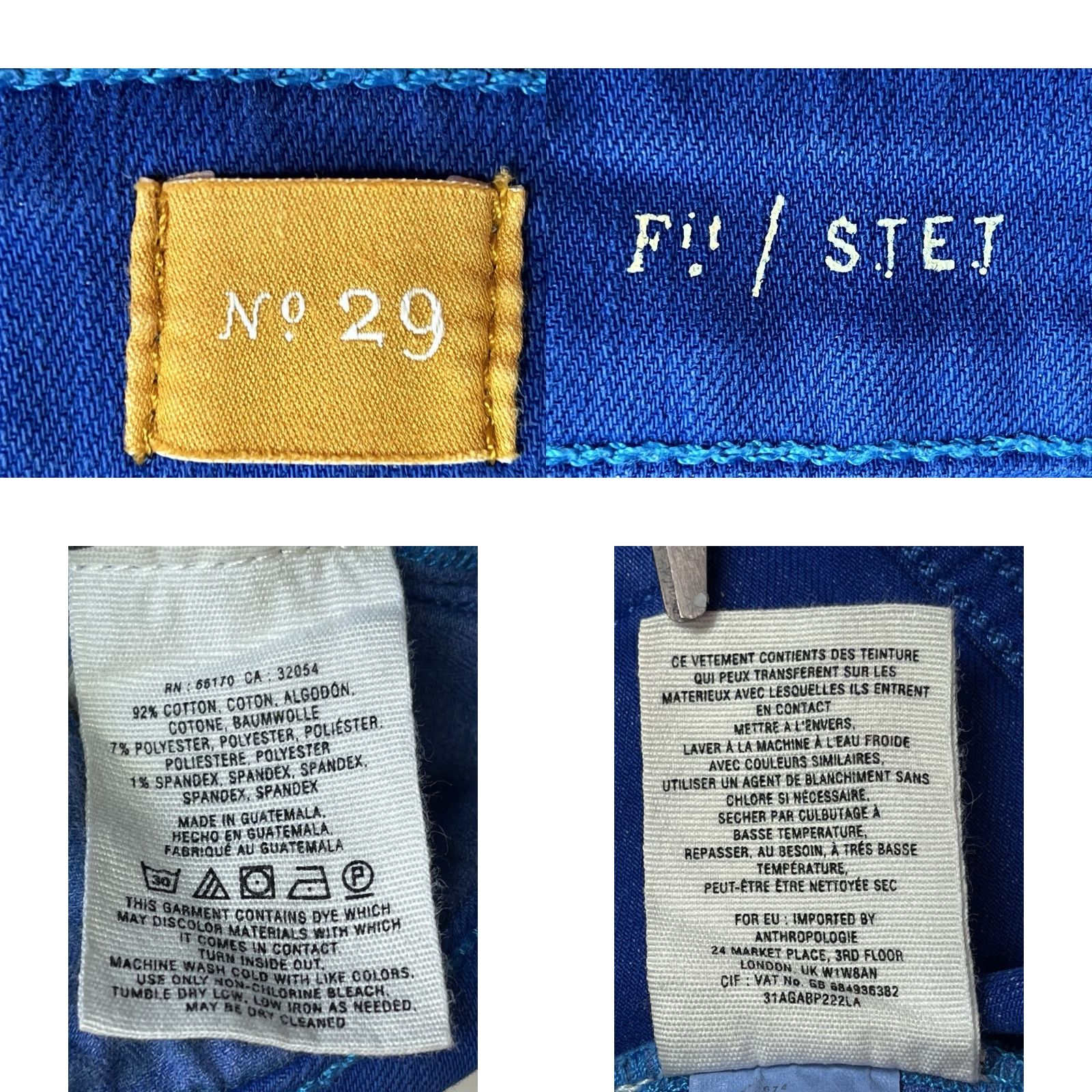 Vintage Pilcro And The Letterpress Stet Fit Jeans Women's Size 29 Blue Denim Size 29" - 8 Thumbnail