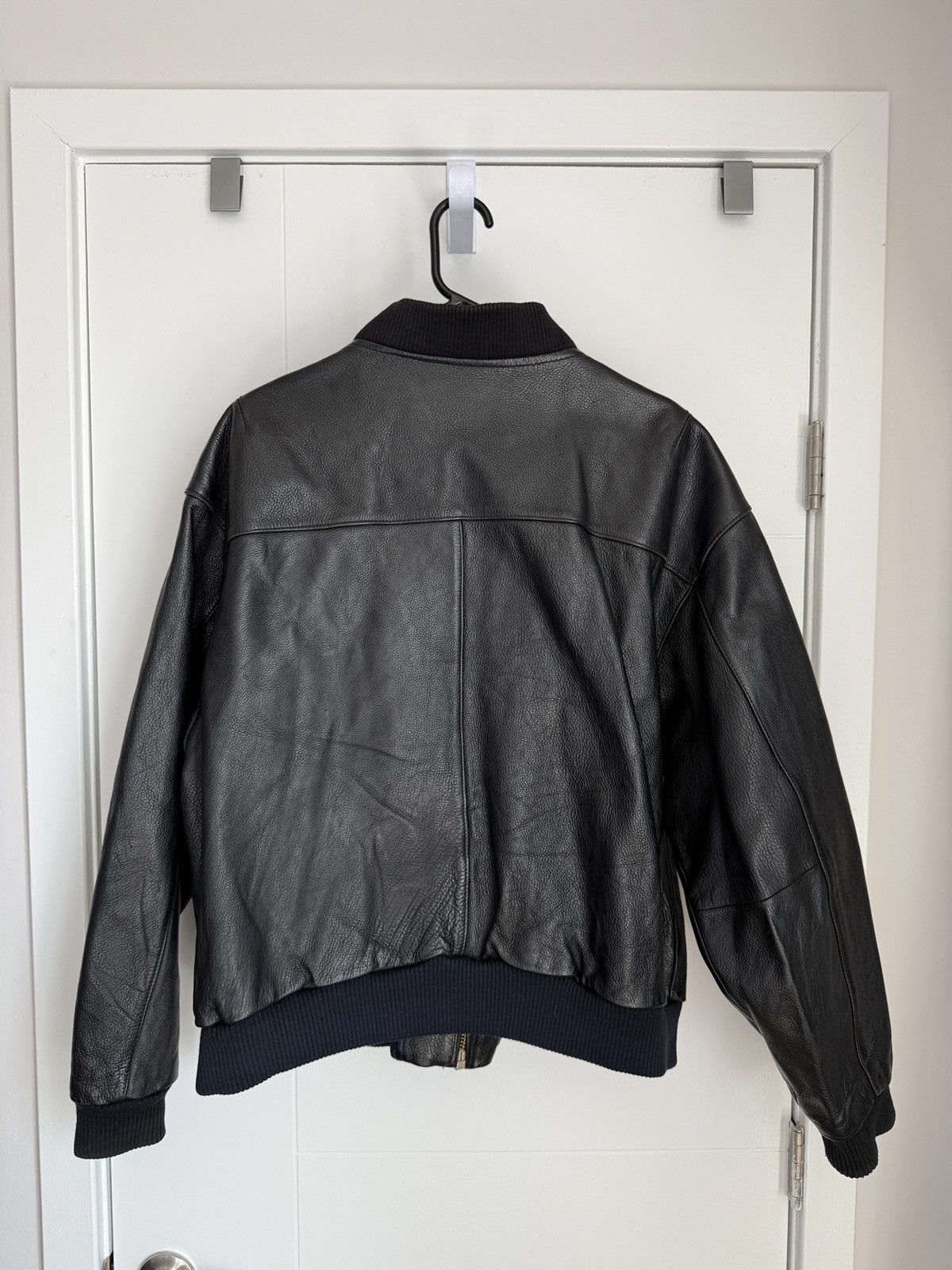 Vintage Leather Bomber Jacket Size US XL / EU 56 / 4 - 2 Thumbnail