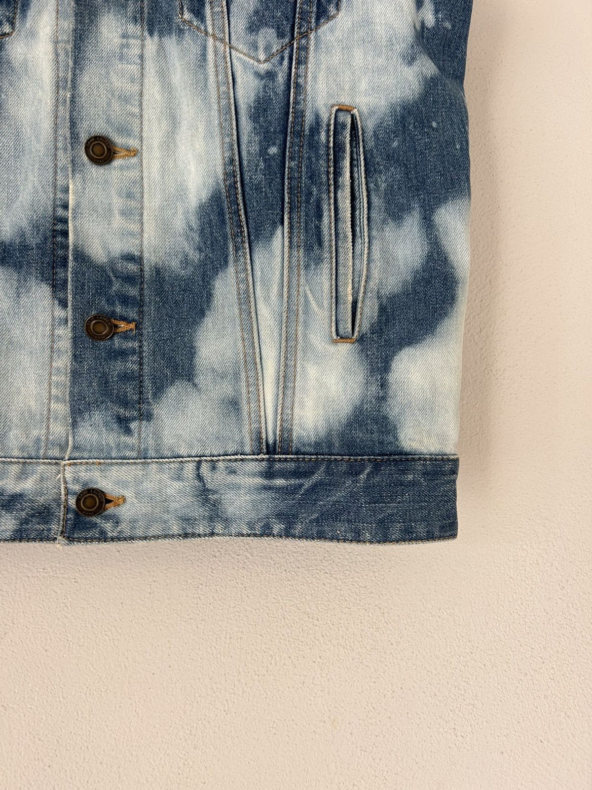 Saint Laurent Paris Bleached Denim Vest Size US M / EU 48-50 / 2 - 5 Thumbnail