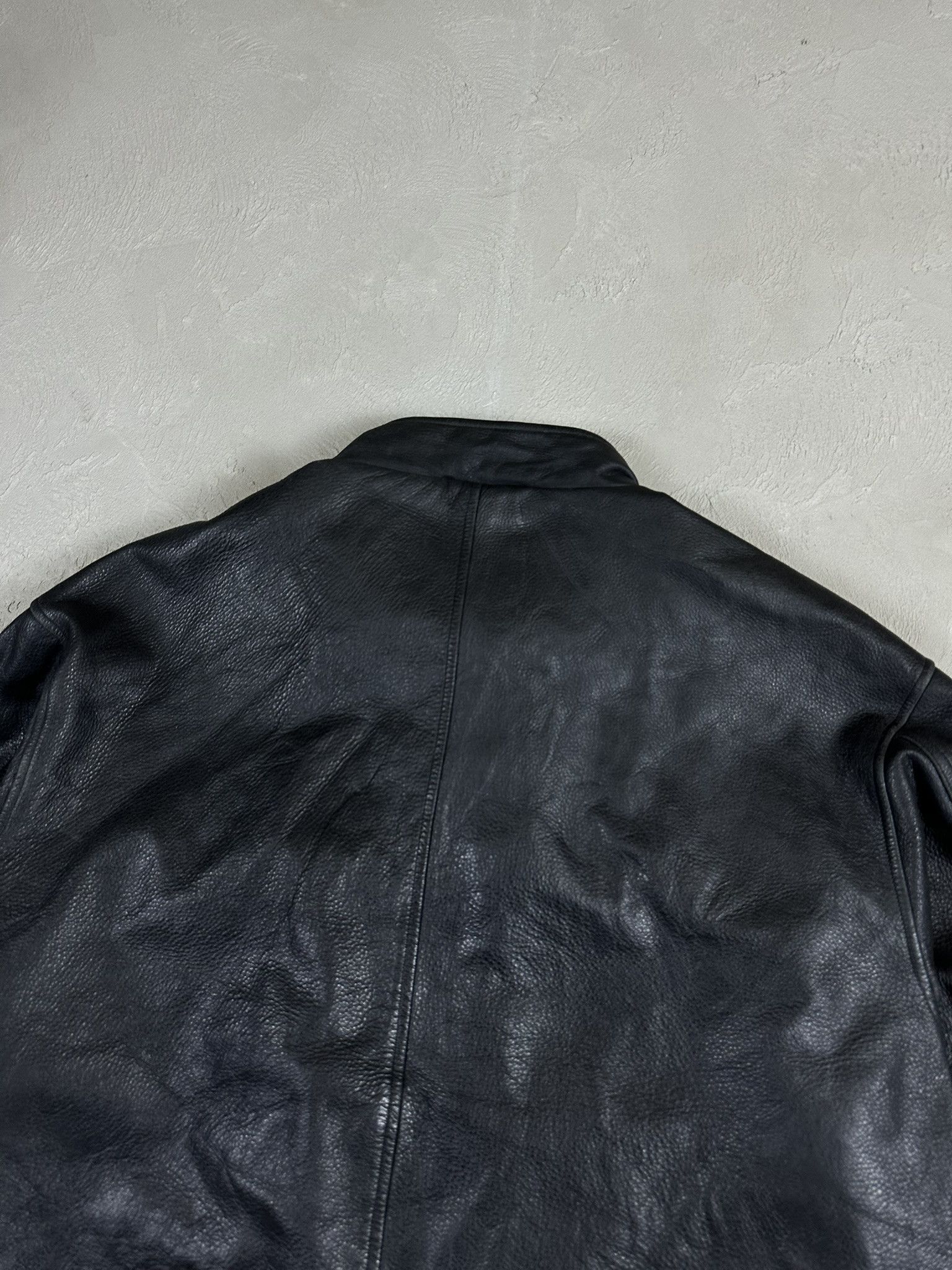 Timberland 00s Vintage Timberland Real Leather Boxy Bomber Jacket Size US XXL / EU 58 / 5 - 12 Thumbnail
