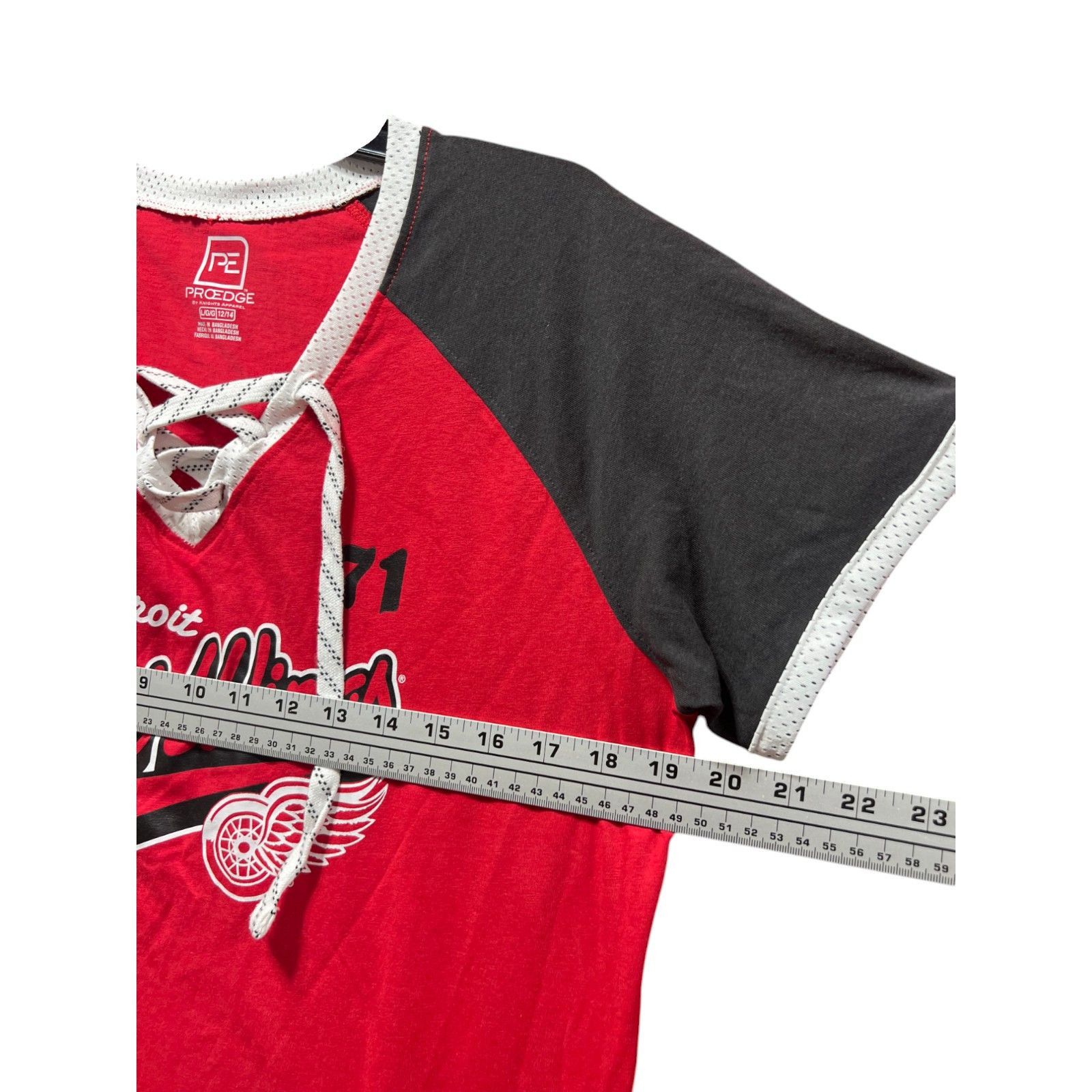 Other PROEDGE - Women's Lightweight Raglan Sleeve Lace Up T-Shirt Size L / US 10 / IT 46 - 3 Thumbnail