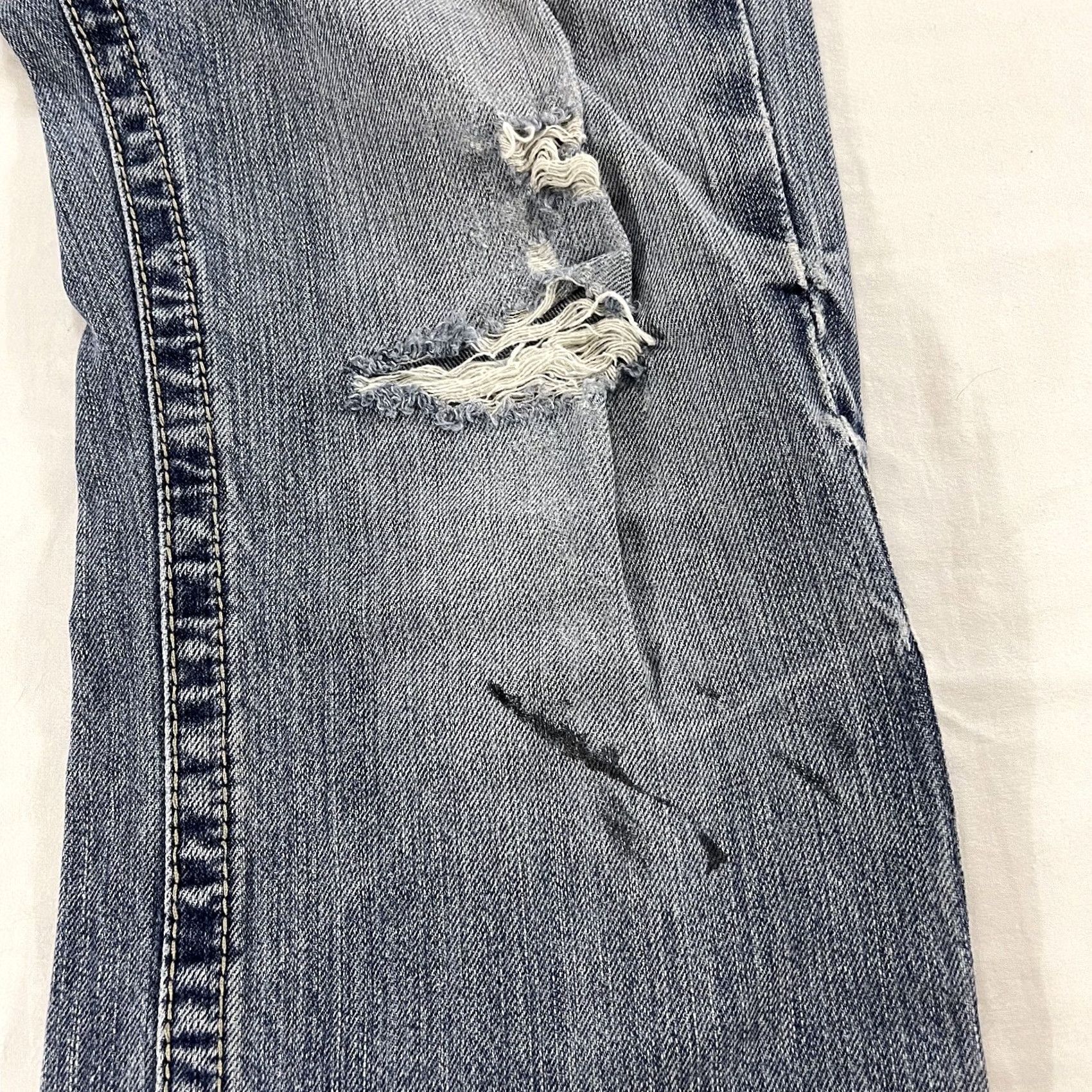 Ariat Ariat Jeans DISTRESSED Slim Straight 100% Cotton 10012703 Jeans Men 32x34 Blue Denim Slim Distressed Modern 90s Mens Size US 30 / EU 46 - 5 Thumbnail