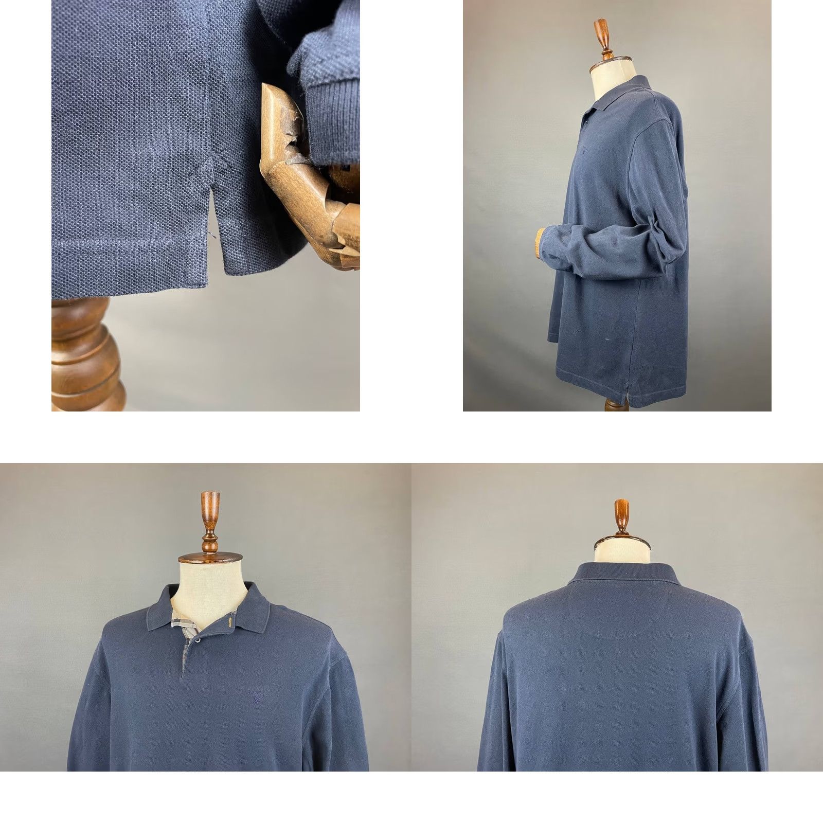 Barbour Barbour Sweatshirt Barbour 2XL Blue Cotton Long Sleeve Collared Pullover Mens Sweatshirt Winter Classic Outdoor Size US XXL / EU 58 / 5 - 10 Thumbnail