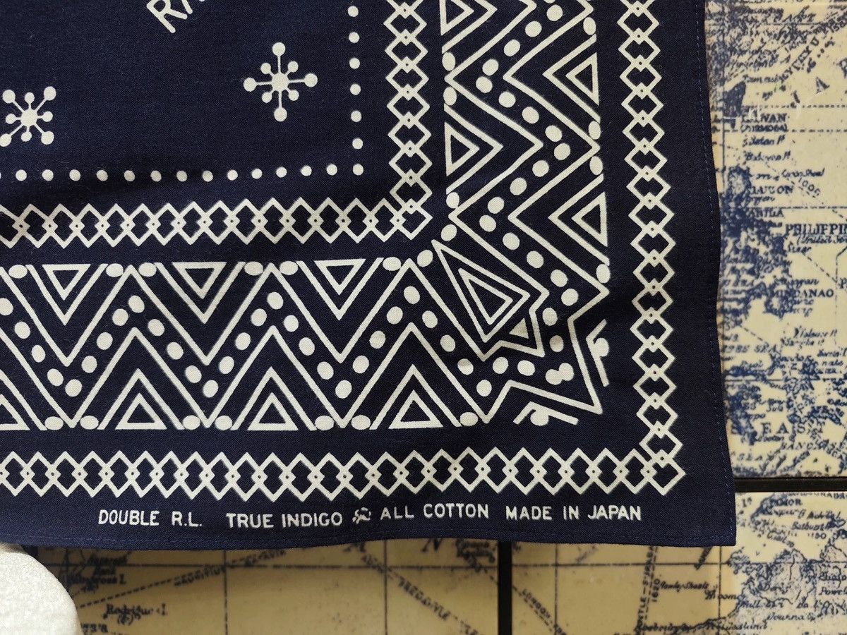 RRL Ralph Lauren RRL Vintage Printed Bandanna COTTON Scarf handkerchief Size ONE SIZE - 4 Thumbnail