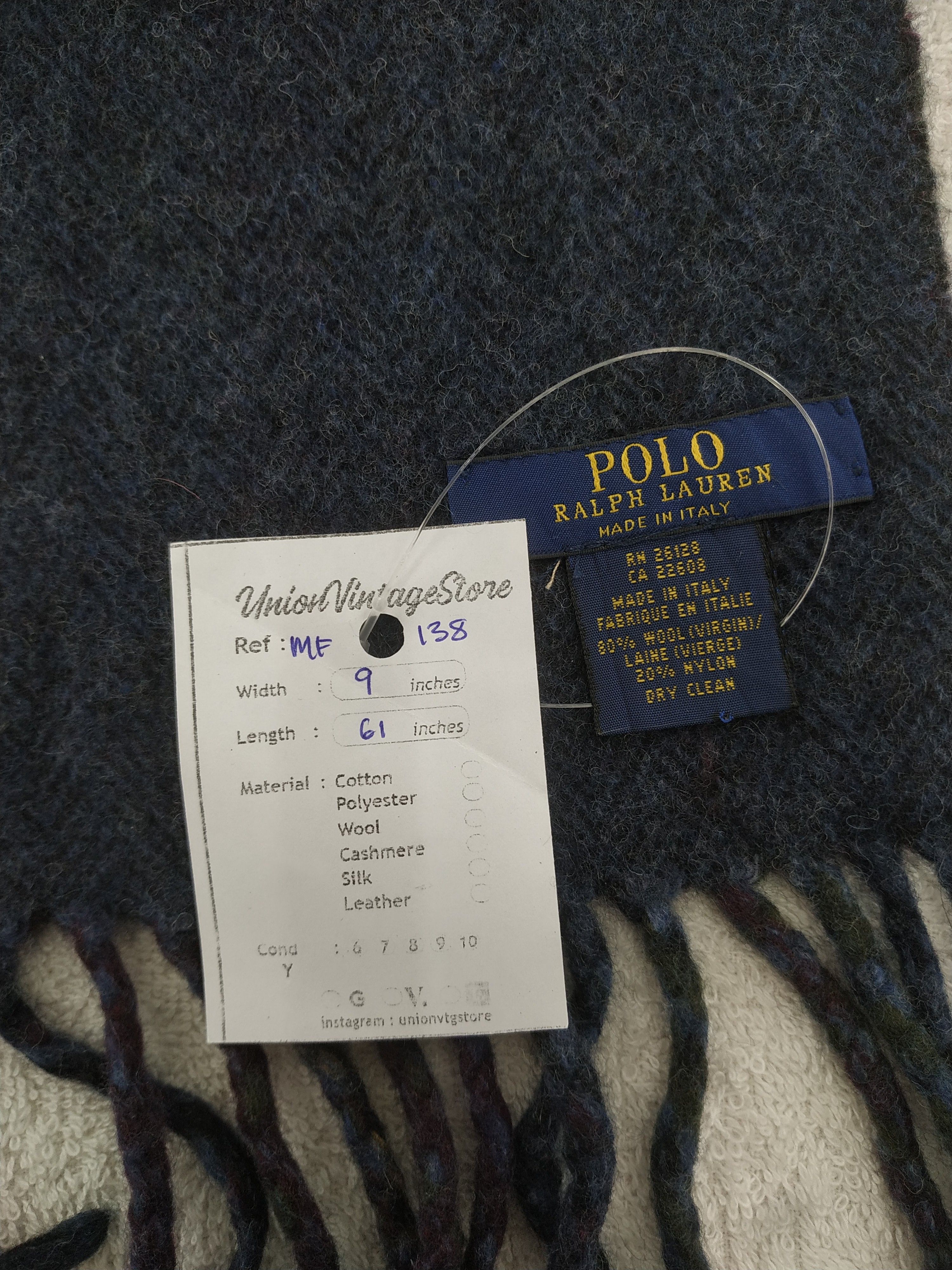Polo Ralph Lauren Vintage Polo Ralph Lauren Scarf/Muffler/Neckwear MF138 Size ONE SIZE - 5 Thumbnail