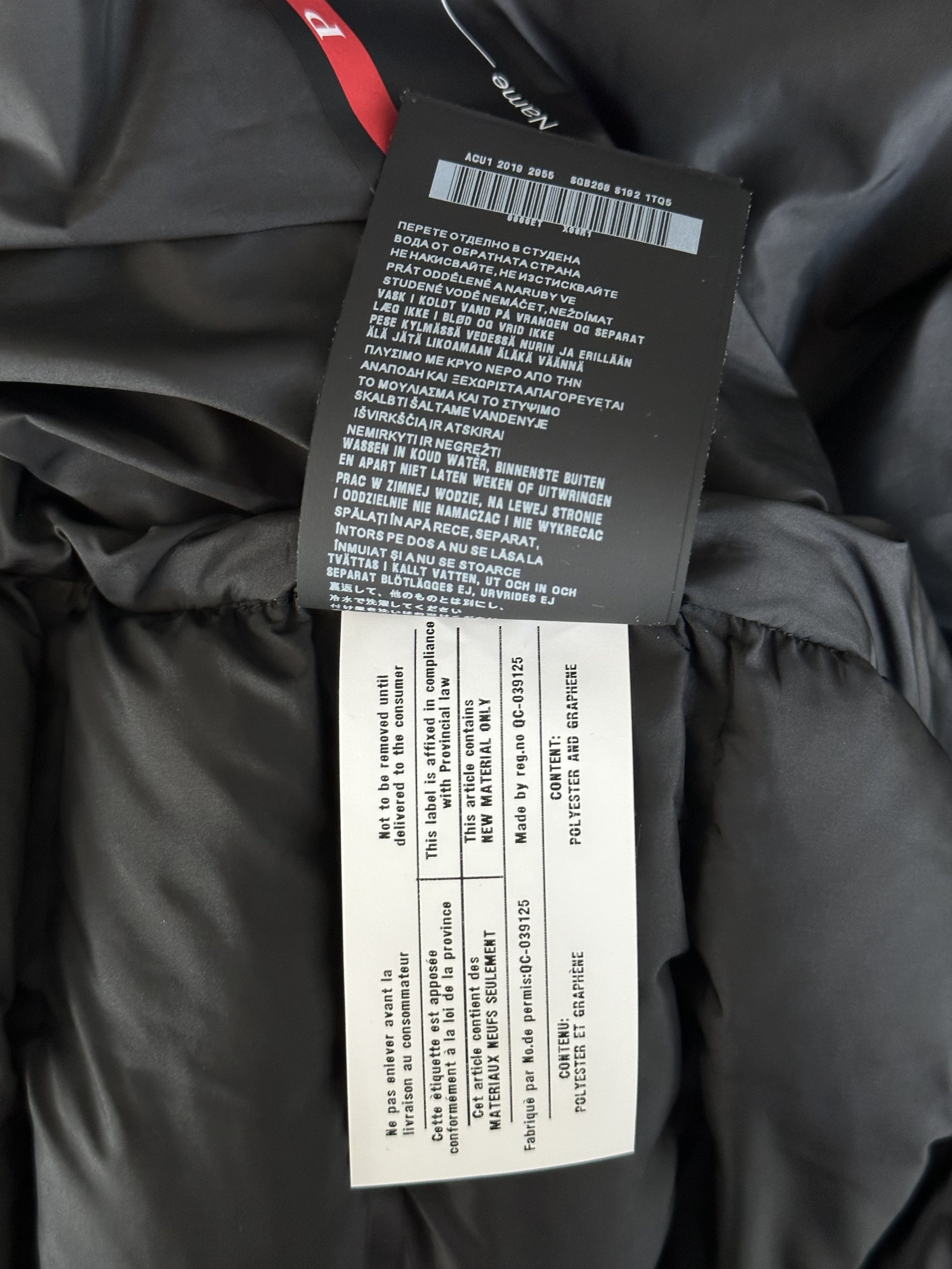 Prada Prada Black Re-Nylon Padded Puffer Jacket Size US L / EU 52-54 / 3 - 9 Thumbnail