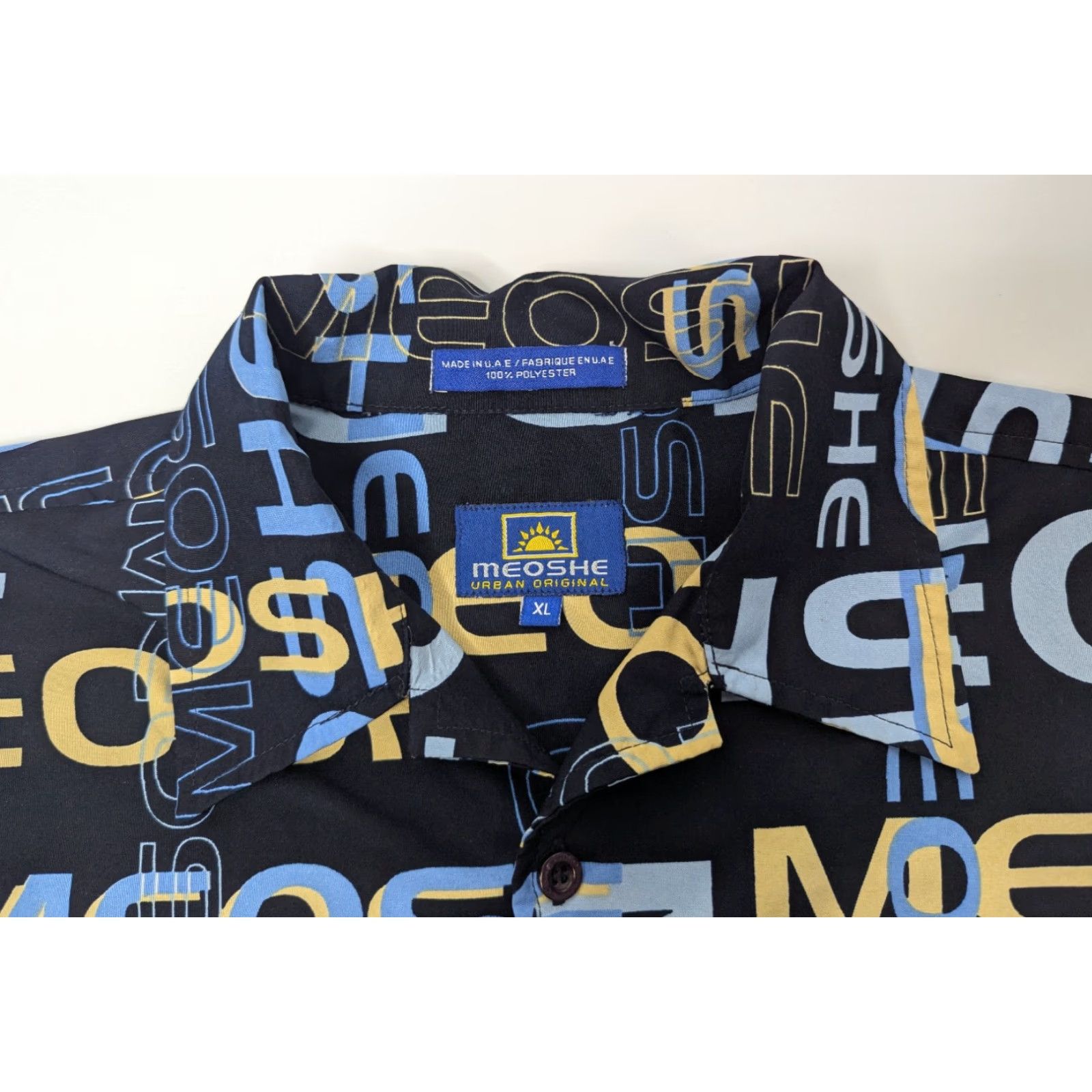 Vintage VINTAGE Meoshe Navy AOP Men's XL Long Sleeve Shirt Streetwear Hip Hop Y2K Urban Size US XL / EU 56 / 4 - 7 Thumbnail