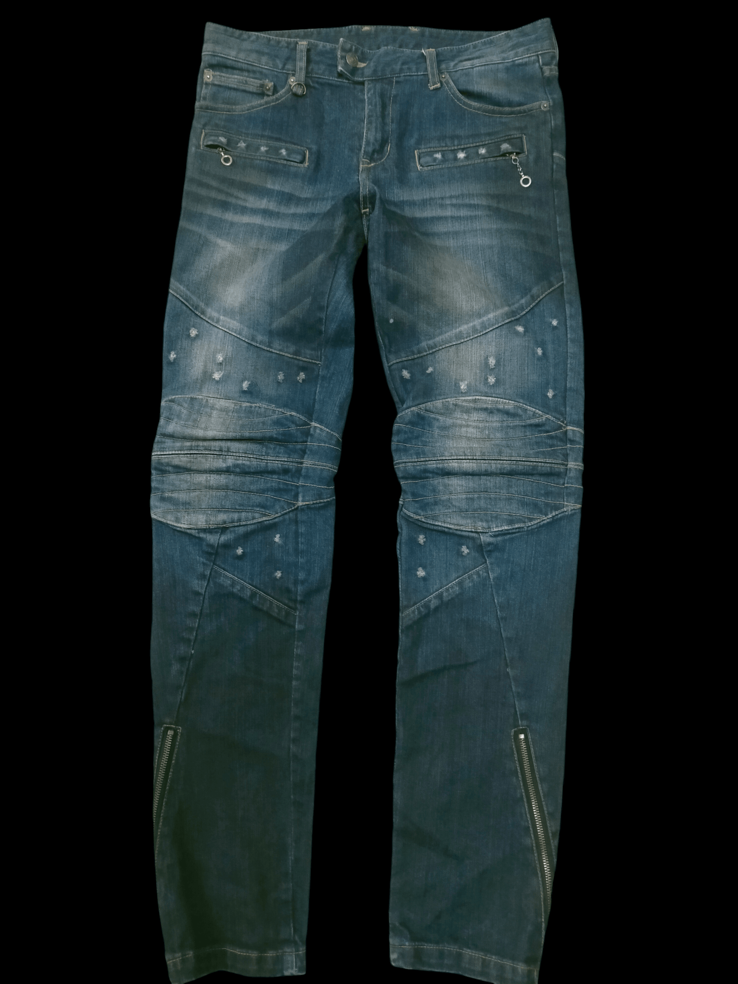 PPFM × Seditionaries 🔥D105 PPFM Archival Seditionaries Design Biker Jeans Size US 33 - 1 Thumbnail