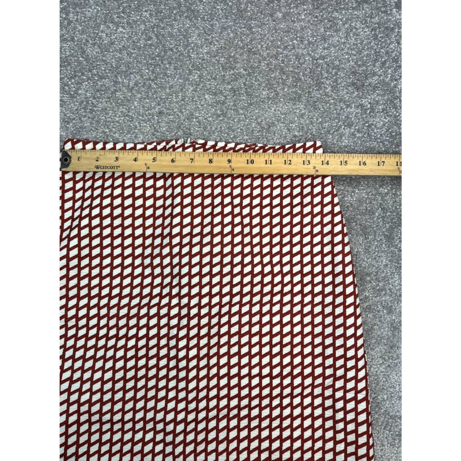 Ann Taylor Ann Taylor A Line Skirt Womens 2 White Geometric Cotton Stretch Back Zip New Size 26" / US 2 / IT 38 - 5 Thumbnail