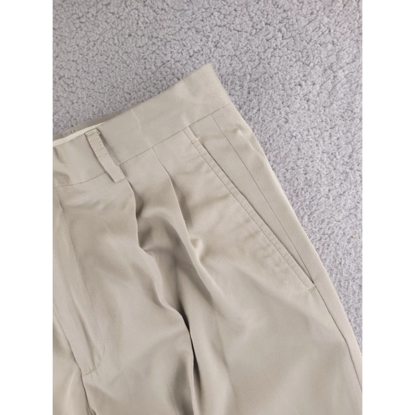 Liz Claiborne Claiborne Pants Mens 34x27 Dress Khaki Beige Pleated Straight Regular Size US 34 / EU 50 - 3 Thumbnail