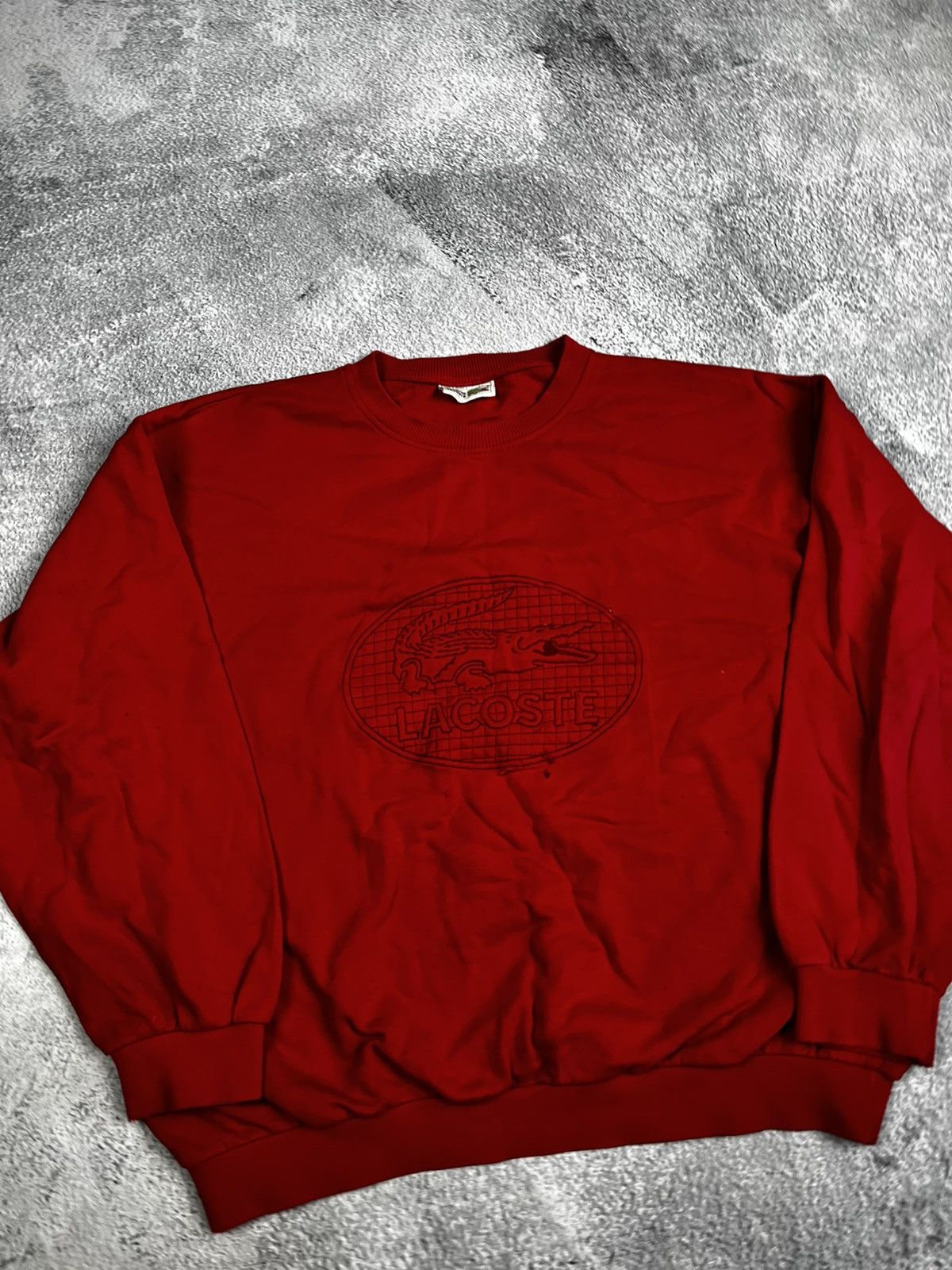 Lacoste Lacoste distressed sweatshirt vintage made France Size US L / EU 52-54 / 3 - 4 Thumbnail