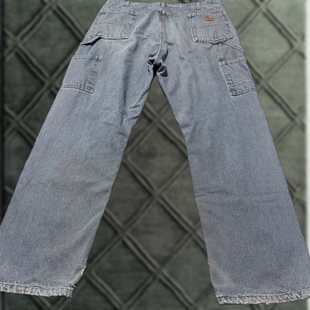 Denime Berne Jeans Blue Denim Flannel Lined Carpenter 40x34 - Distressed Workwear Shirts? Size US 36 / EU 52 - 1 Thumbnail