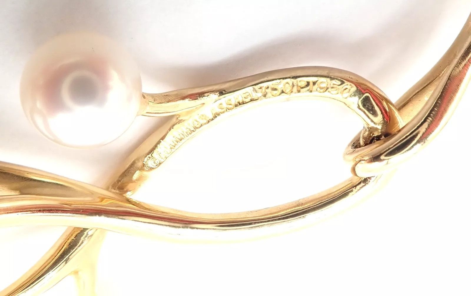 Vintage Angela Cummings & Assael 18k Yellow Gold Pearl Necklace Size ONE SIZE - 4 Thumbnail