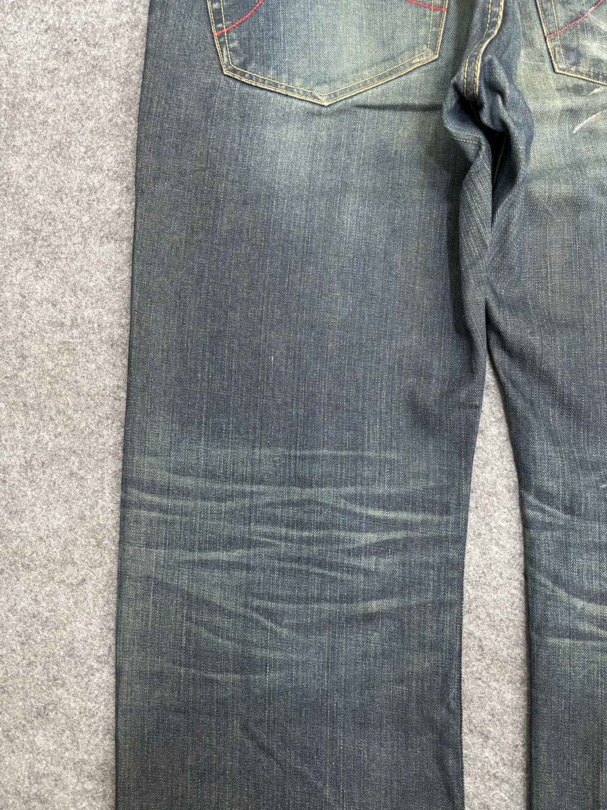Designer 💥Artisanal💥NaMiNoRiTaTsujin Japanese Designer Denim F554 Size US 37 - 15 Thumbnail