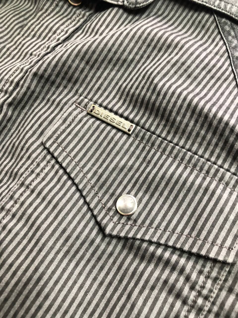 Diesel × Vintage Vintage Diesel Metal Logo Button Up Shirt Y2K Size US L / EU 52-54 / 3 - 4 Thumbnail