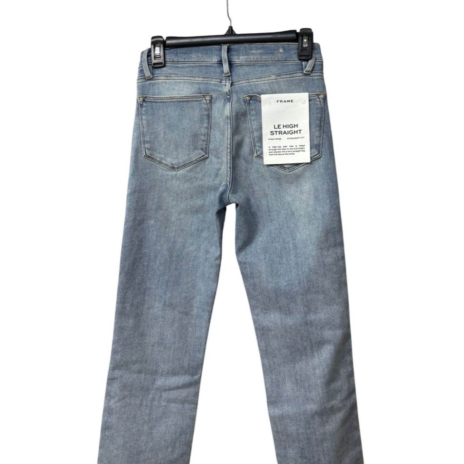 Frame Frame Le High Raw Hem Straight Leg Jeans in Alemany, Sz. 26 Size 26" / US 2 / IT 38 - 10 Thumbnail