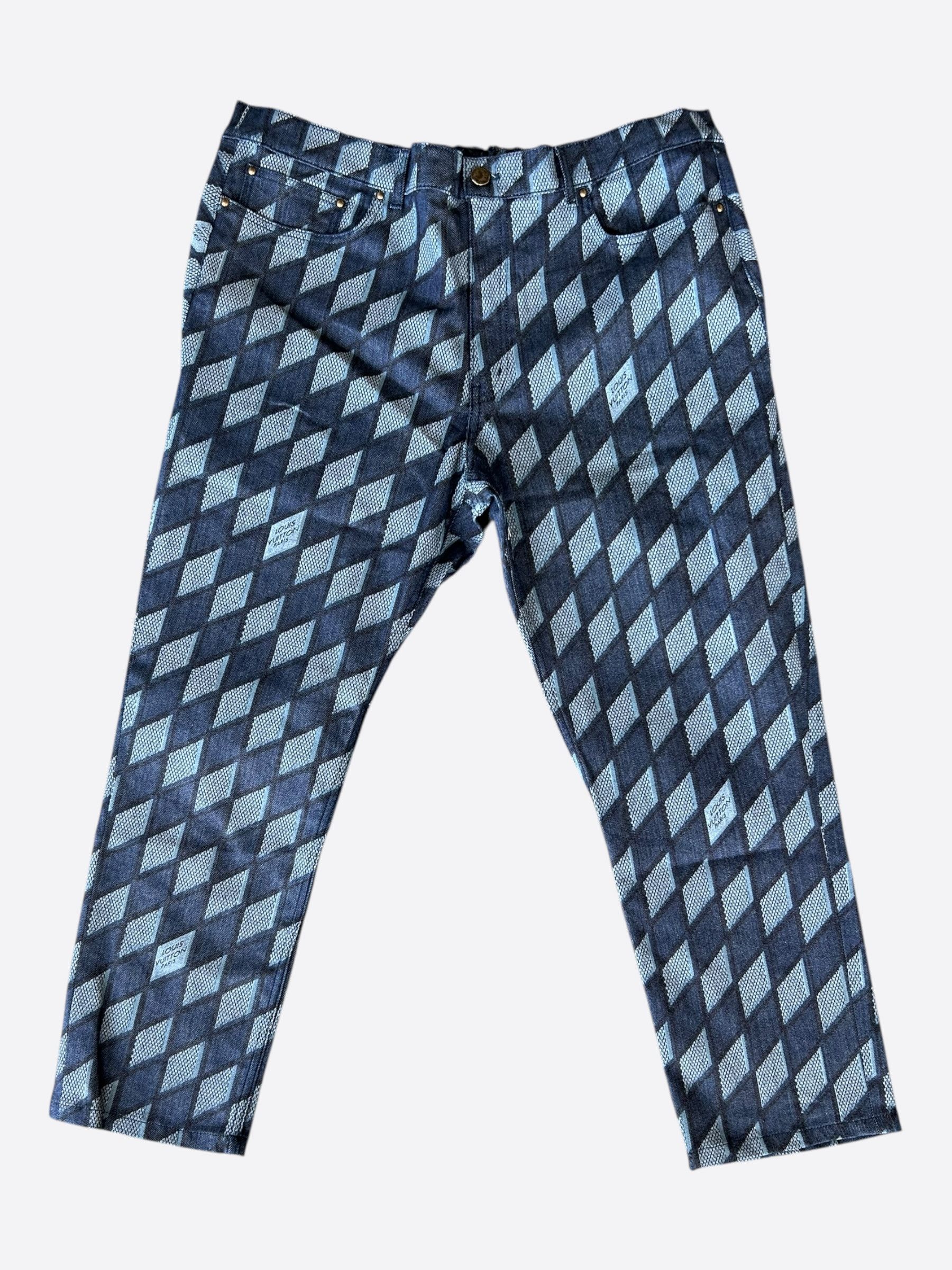 Louis Vuitton Louis Vuitton Blue Checkered Jeans Size US 40 / EU 56 - 1 Thumbnail