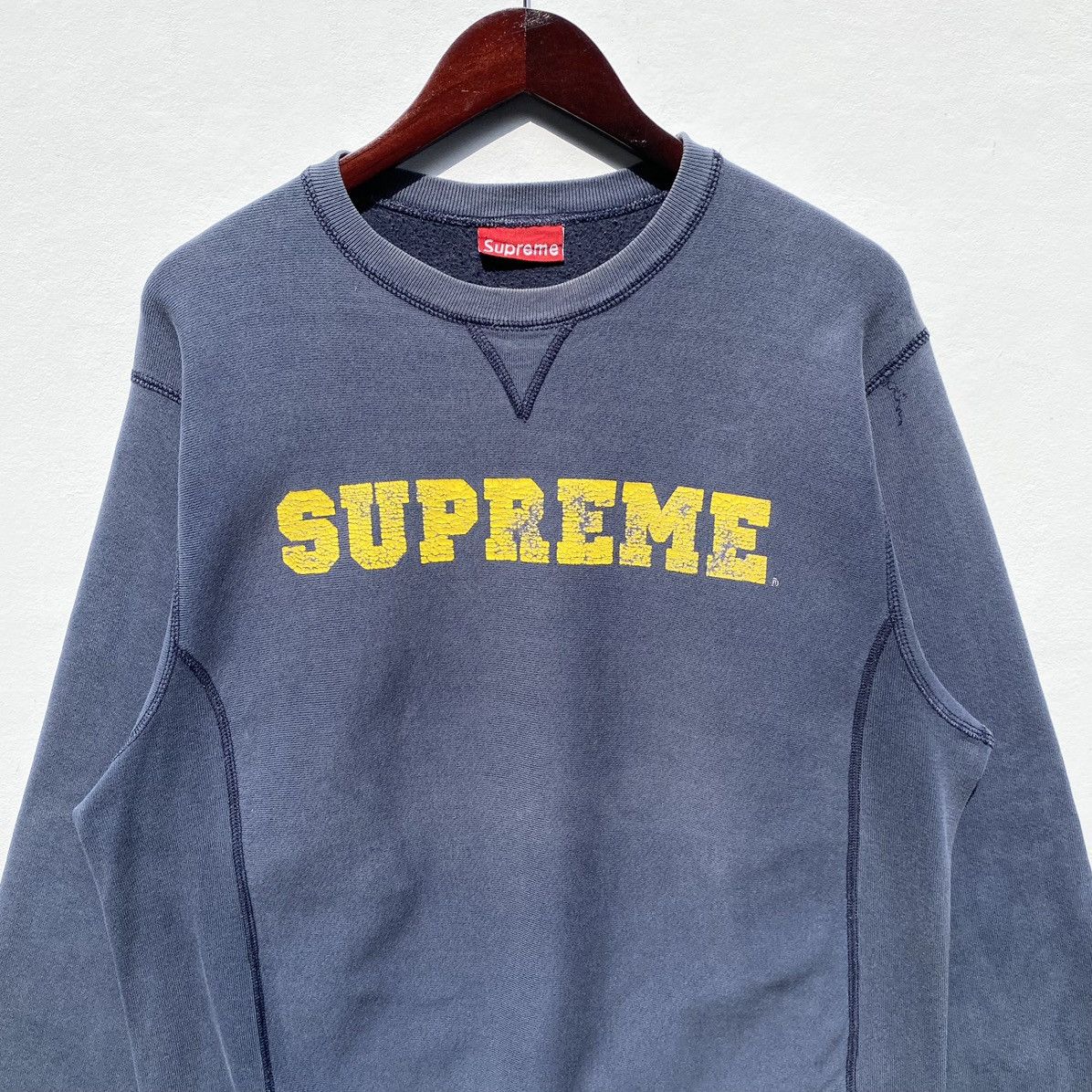Supreme Rare! Vintage 90s OG Supreme Collegiate Sweatshirt Size US L / EU 52-54 / 3 - 6 Thumbnail