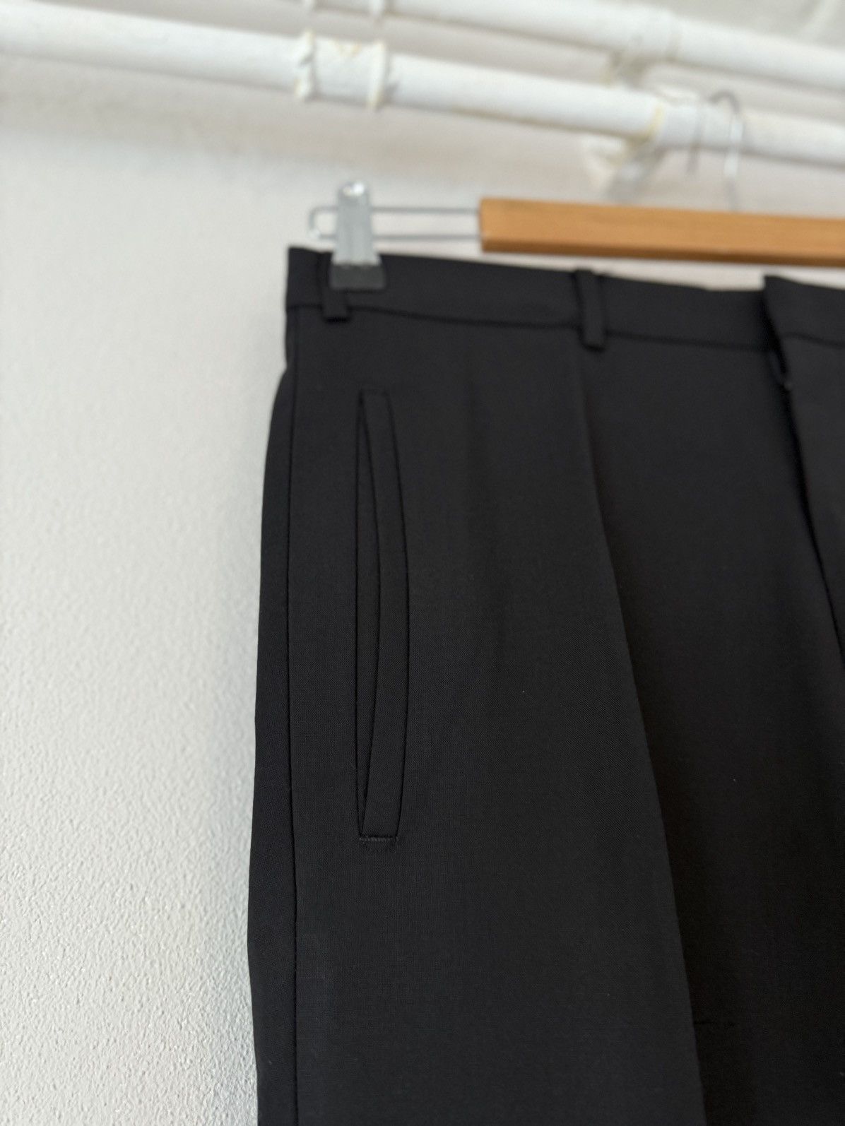 Prada Prada Slim Black Wool Trousers in Virgin Wool Size US 30 / EU 46 - 6 Thumbnail