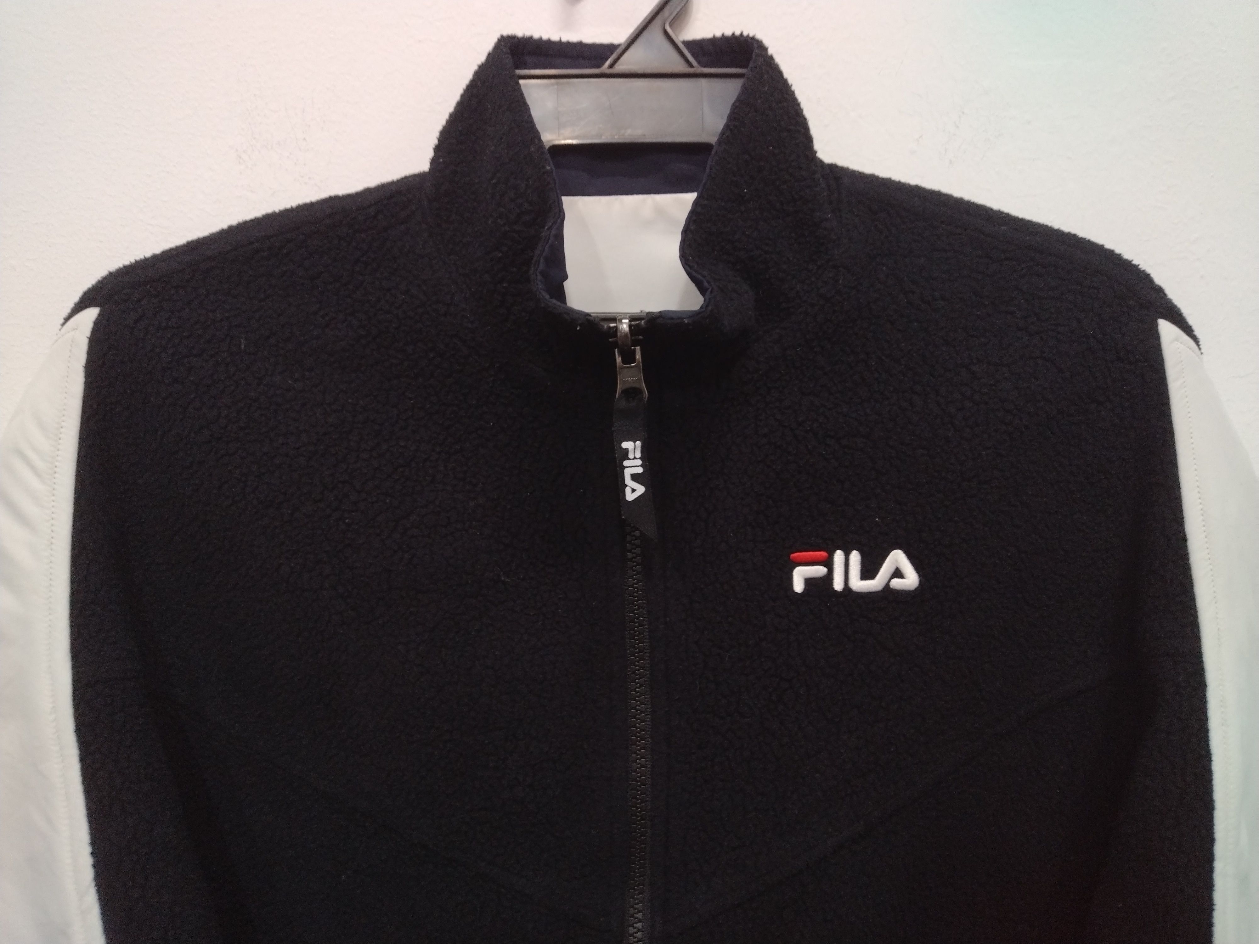 Fila REVERSIBLE💥 Fila biella italia Bomber Fleece & nylon Size US S / EU 44-46 / 1 - 14 Thumbnail