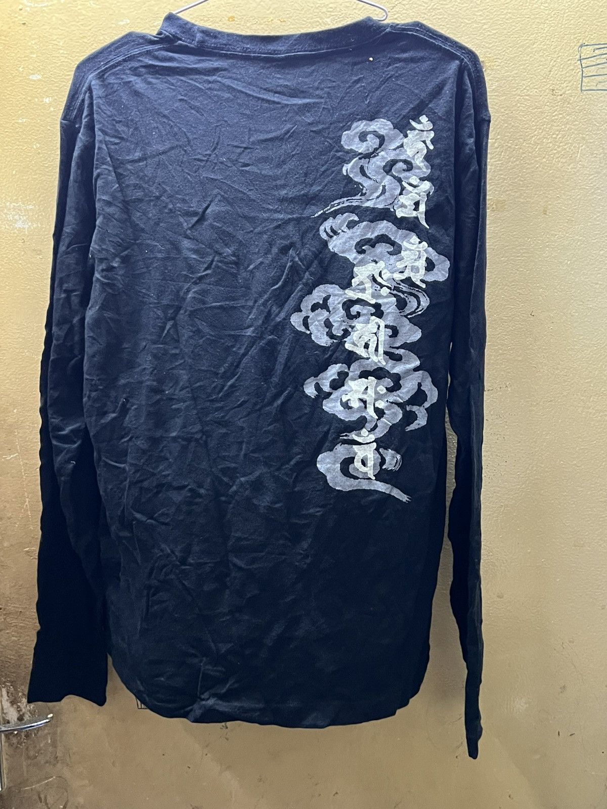 Japanese Brand Sukajan embroidered Japanese character dragon longsleeve tee Size US M / EU 48-50 / 2 - 2 Thumbnail