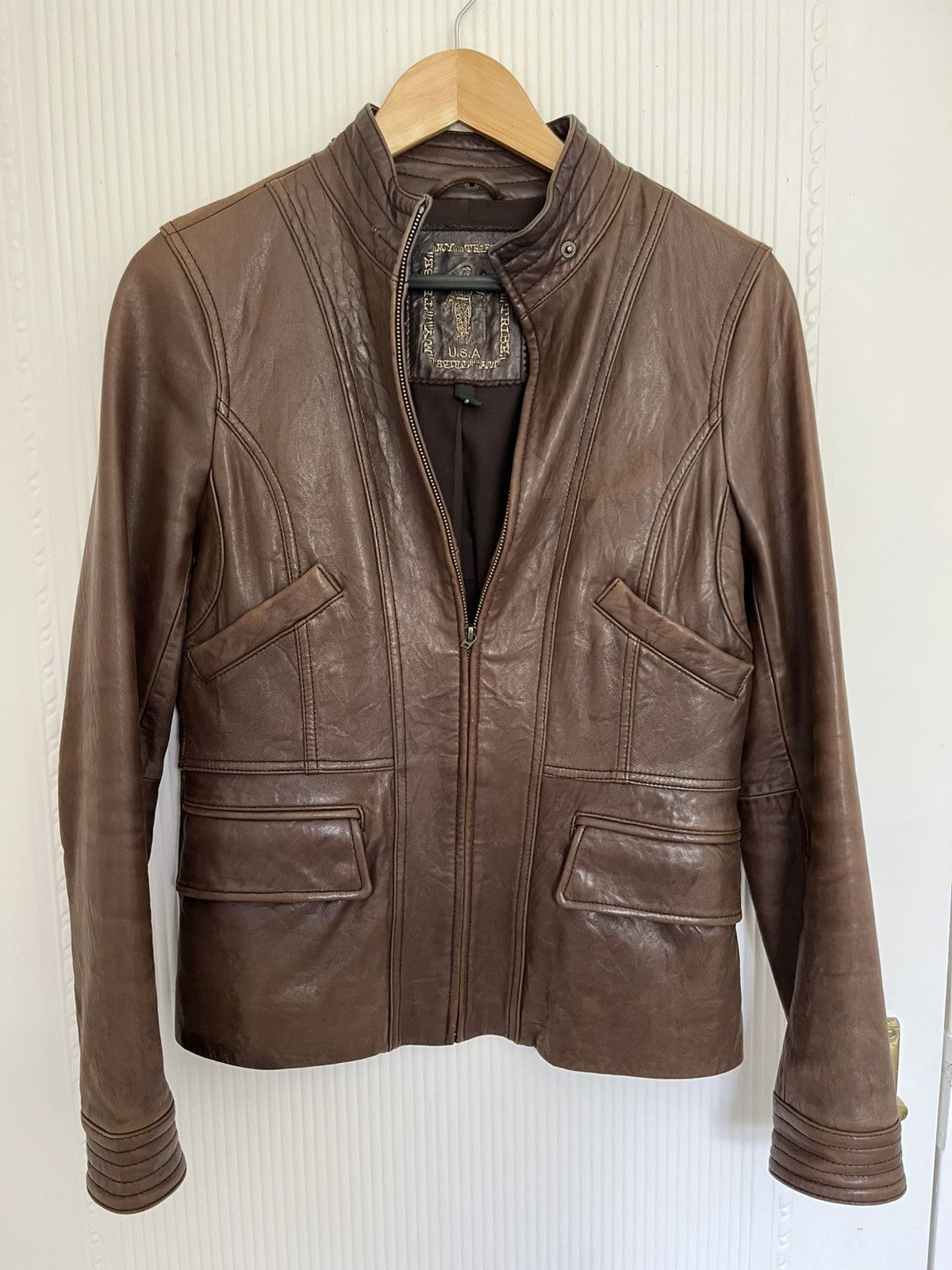 Tribal Streetwear Vintage 90s Tribal Gear USA Leather Jacket Size S / US 4 / IT 40 - 1 Thumbnail
