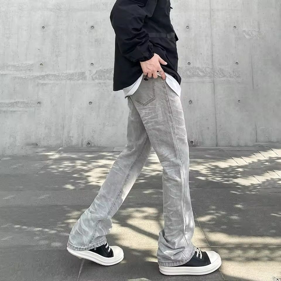 Japanese Brand × Vintage Avant garde fashion washed damage flared jeans pants Size US 28 / EU 44 - 5 Thumbnail