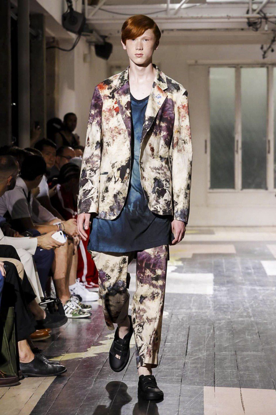 Yohji Yamamoto Yohji Yamamoto SS18 "Colorfully Highlights" Runway Suit Size 44R - 1 Thumbnail