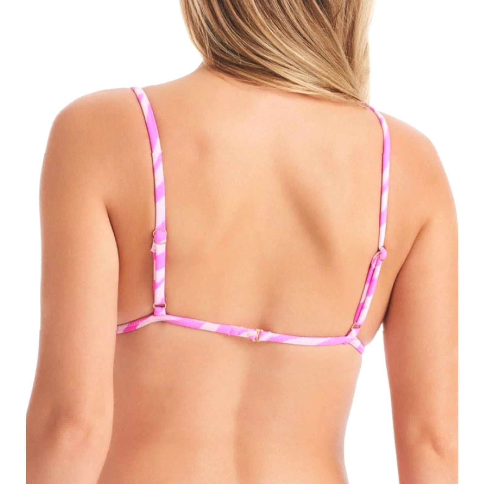 Jessica Simpson NWT Jessica Simpson Women’s Cowl Neck Bikini Top Swimsuit - Pink/White - Size XL - Zebra Stripes - Nylon, Polyester, Spandex - Swim Top - Women - XS? Size XL / US 12-14 / IT 48-50 - 3 Thumbnail