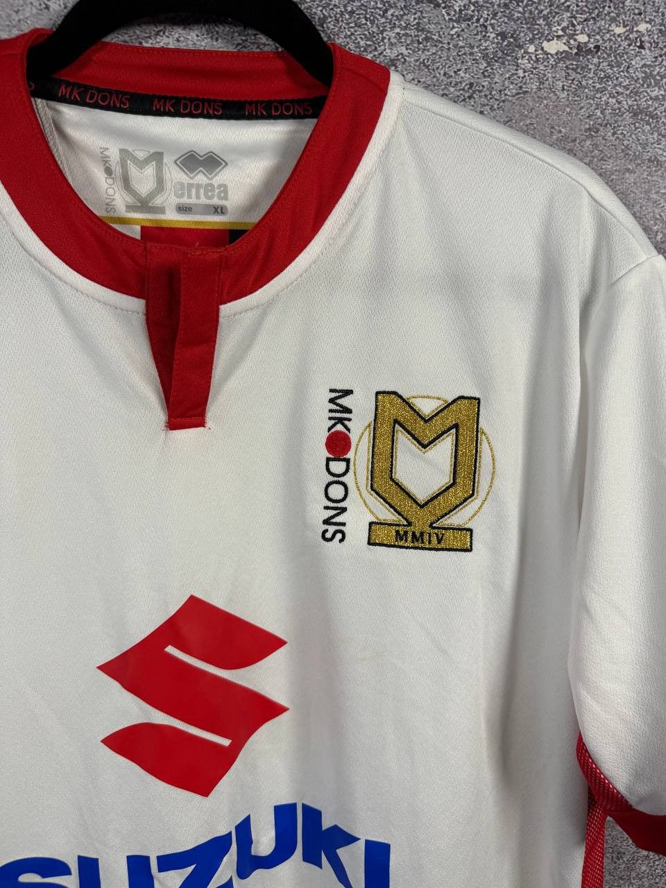 Errea × Vintage Vintage MK Dons 2017/18 Errea Soccer Jersey Blokcore Size US XL / EU 56 / 4 - 7 Thumbnail