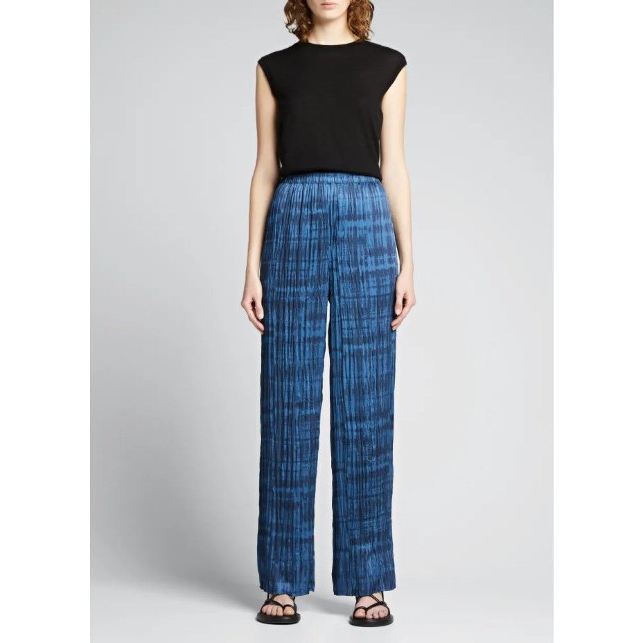 Vince Vince Crushed Coastal Blue Tie-Dye Pull-On Pants Large Size 34" / US 12 / IT 48 - 1 Thumbnail