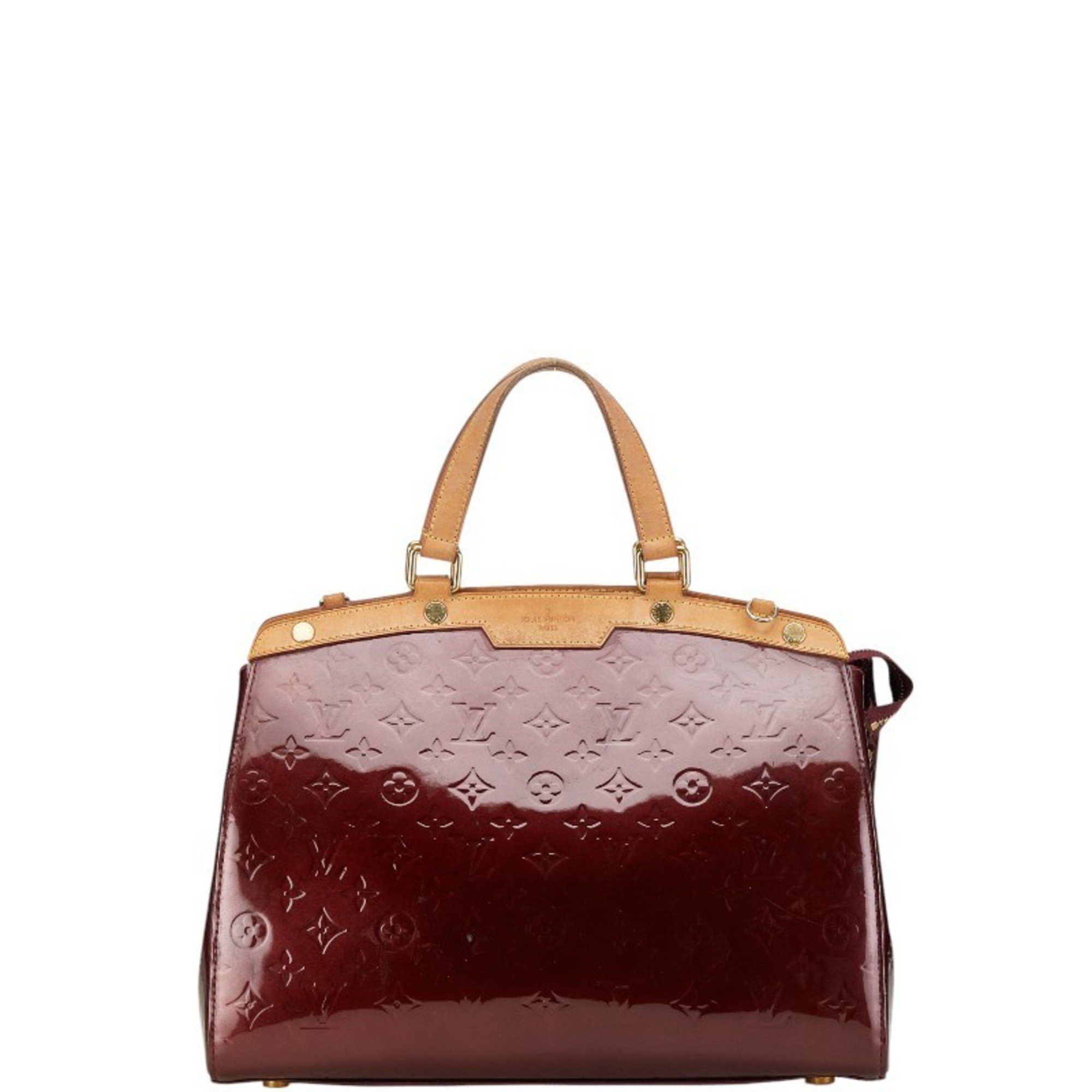 Louis Vuitton Monogram Vernis Bgm Handbag Tote Bag M91616 Purple Beige Patent Leather Women's Louis Vuitton