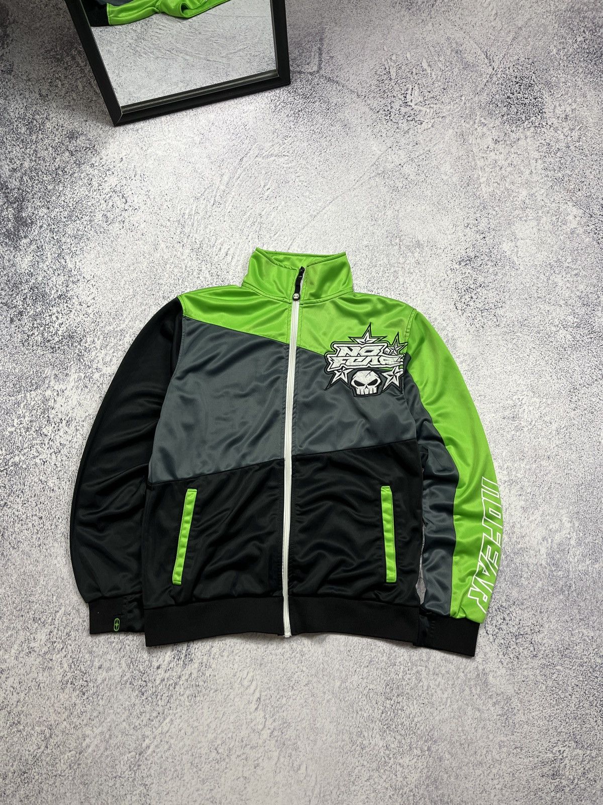 Japanese Brand No Fear Track Jacket Big Logo Hype Y2K Streetwear Size US S / EU 44-46 / 1 - 1 Thumbnail