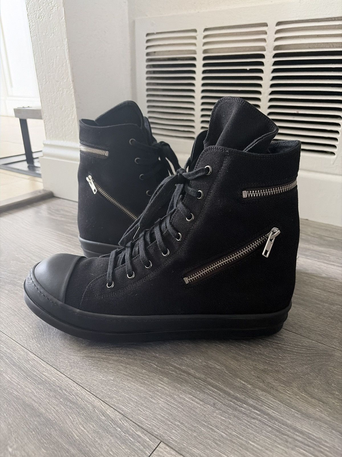 Rick Owens Triple Black Cargo Ramones