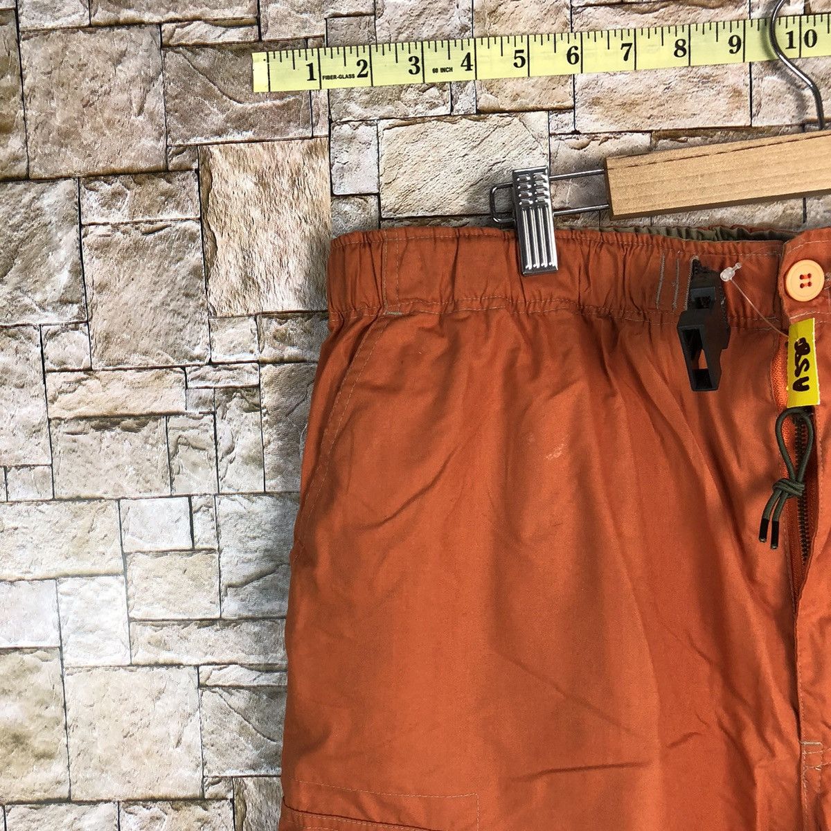 Japanese Brand Scommesso Orange Cargo Multipocket Pants #A580 Size US 33 - 4 Thumbnail