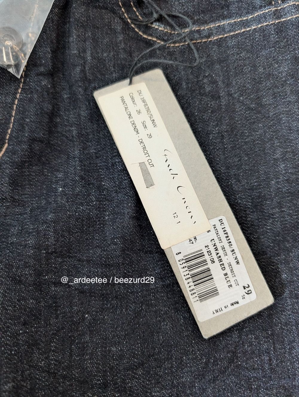 Rick Owens Drkshdw *NEW* RAW DETROIT CUT JEANS FW16 Size US 29 - 5 Thumbnail