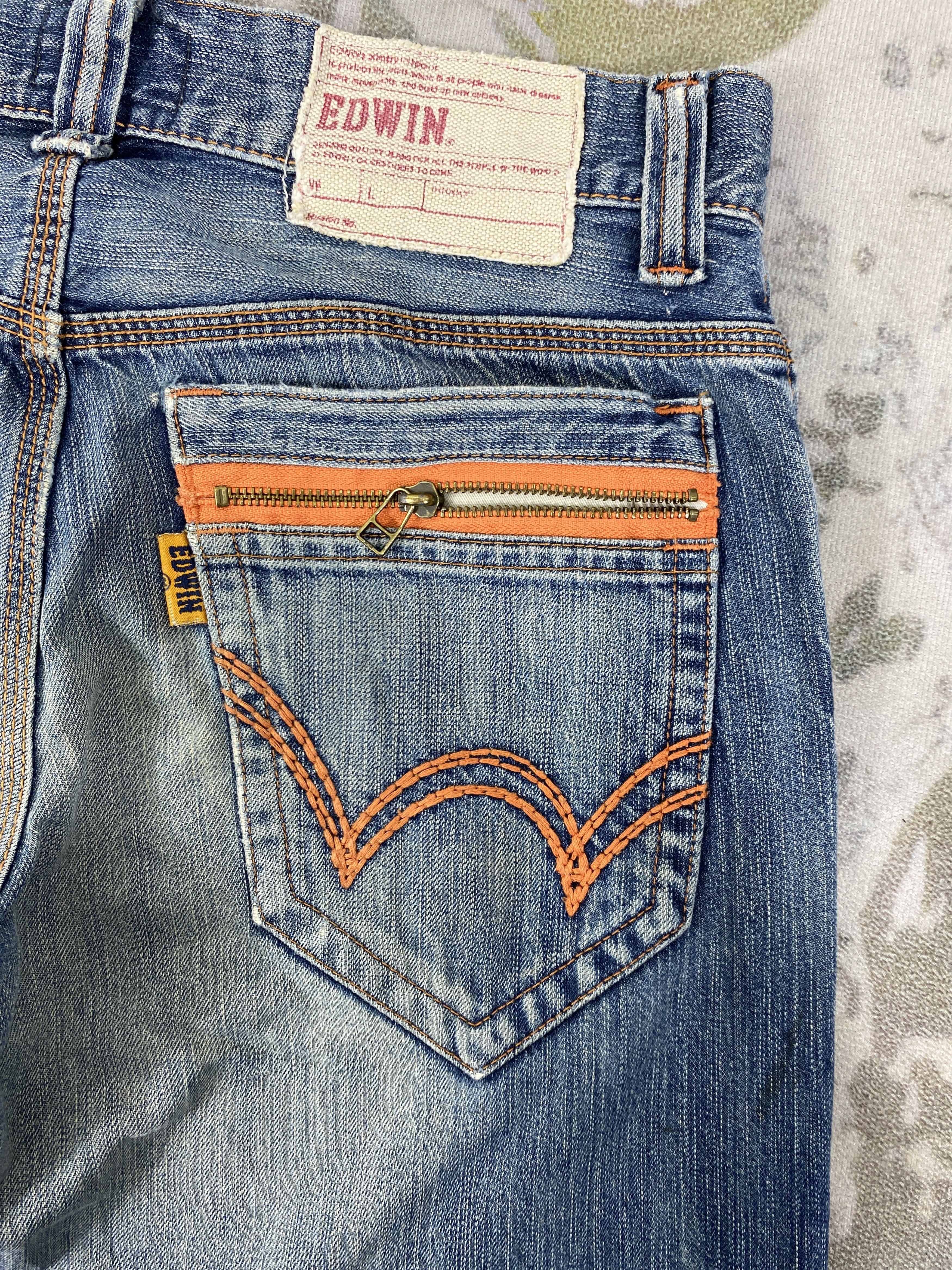 If Six Was Nine Faded Blue Vintage Edwin Jeans 33x33 - JN3054 Size US 33 - 11 Thumbnail