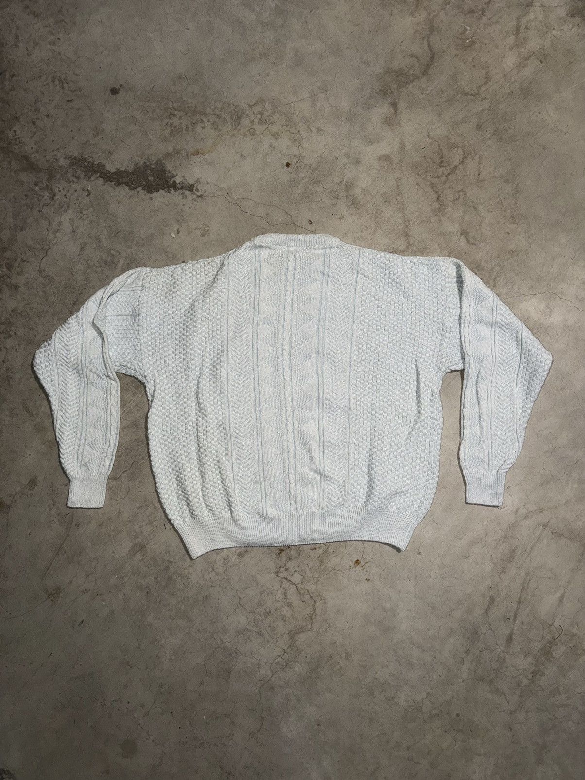Towncraft Vintage 80s Towncraft Knit Sweater Pullover Light Blue Size US XL / EU 56 / 4 - 2 Thumbnail