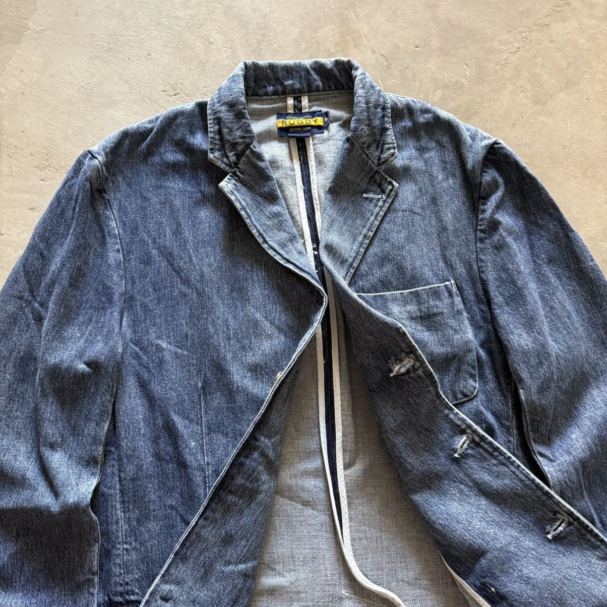 Rugby Ralph Lauren Vintage Ralph Lauren Rugby Selvedge Denim 3-Button Jacket Size US M / EU 48-50 / 2 - 3 Thumbnail