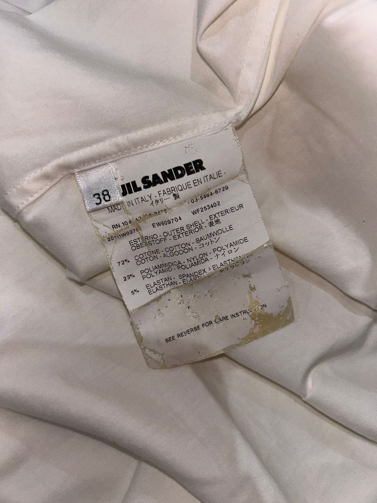 Jil Sander White Tunic Shirt Dress Size XS / US 0-2 / IT 36-38 - 7 Thumbnail