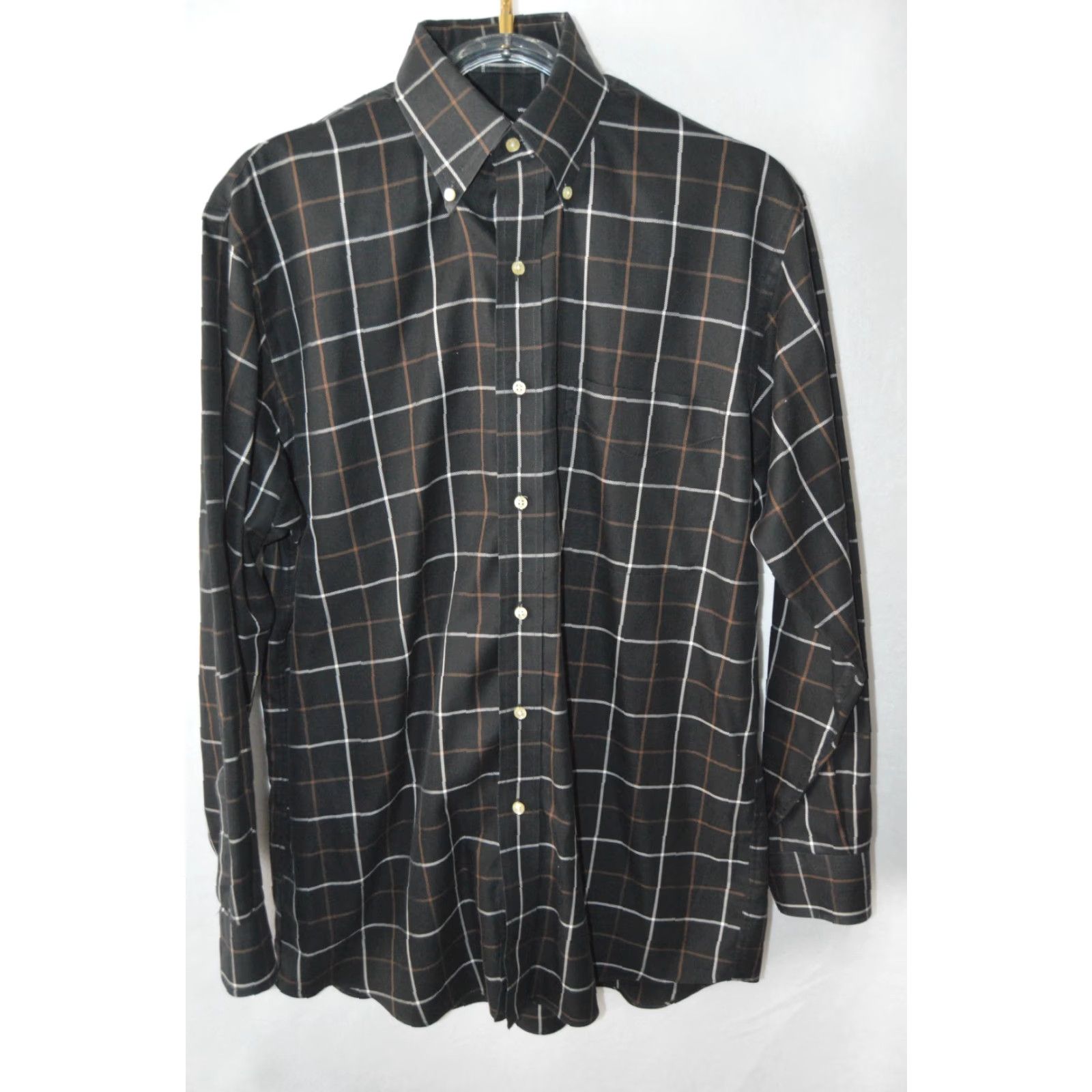 Jos. A. Bank Jos. A. Bank Men's Button-Down Shirt Regular Cotton Plaid Cotton Button-Up Travel Casual Business M Black White Mens 90s? Wait not allowed. Size US M / EU 48-50 / 2 - 2 Thumbnail