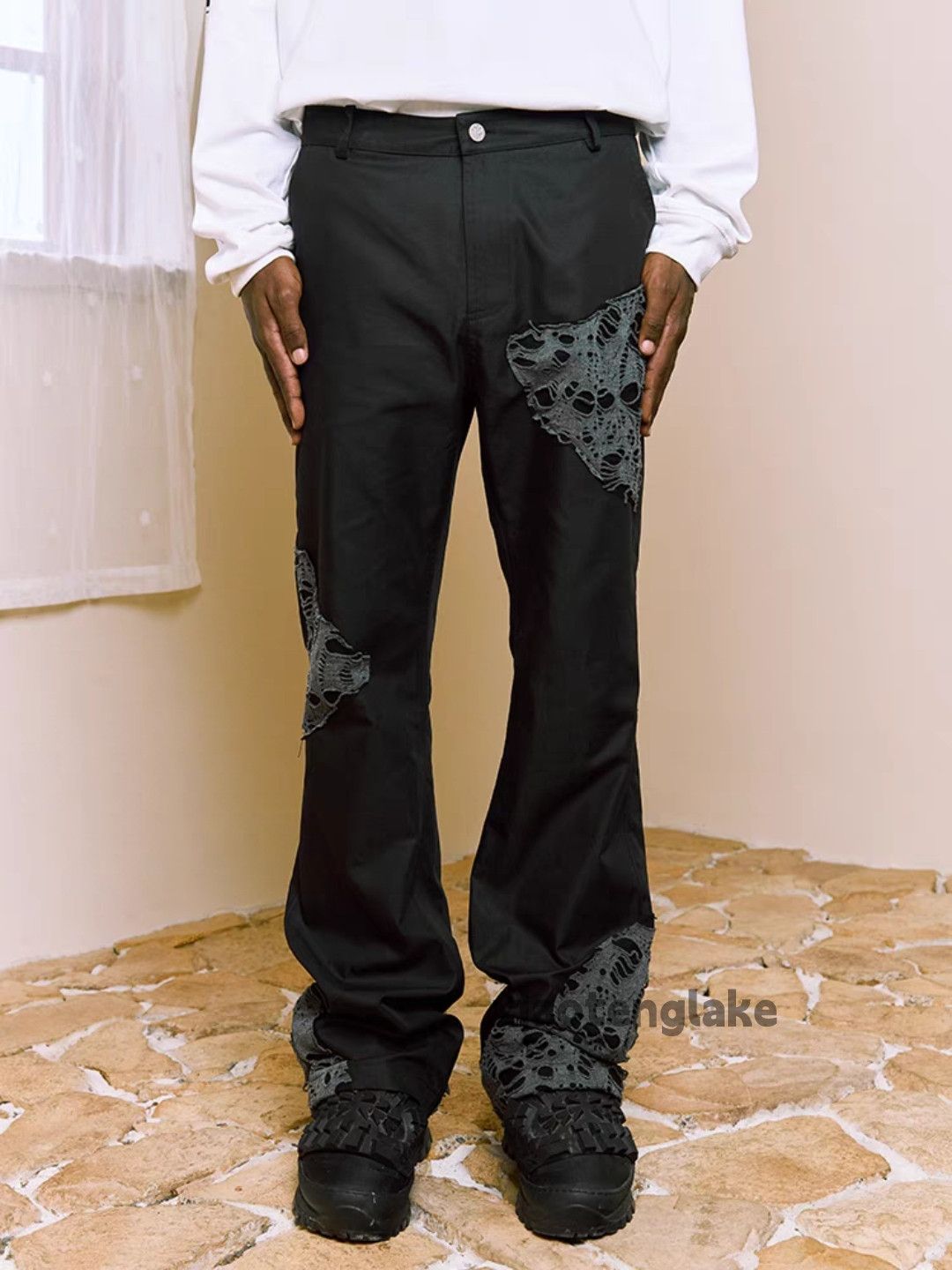 Designer × Japanese Brand × Vintage retro yuppie skate hiphop bootcut patchwork pants Size US 32 / EU 48 - 1 Thumbnail