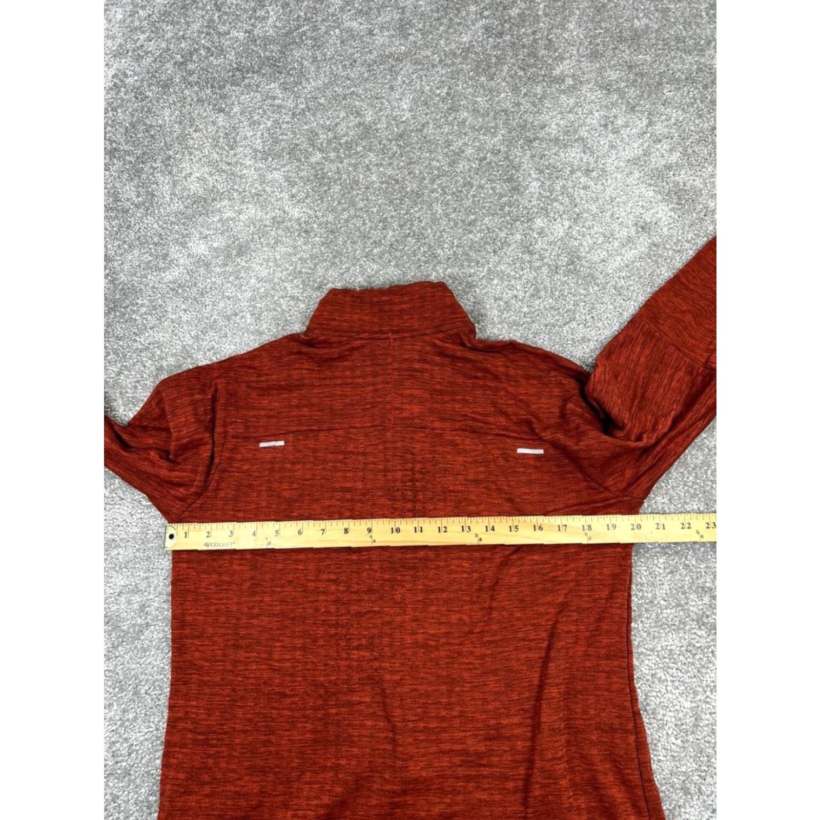 Nike Nike Dri-FIT Running Sweater Womens Medium Orange 1/4 Zip Mock Neck Pullover Activewear Casual Sports Size M / US 6-8 / IT 42-44 - 5 Thumbnail