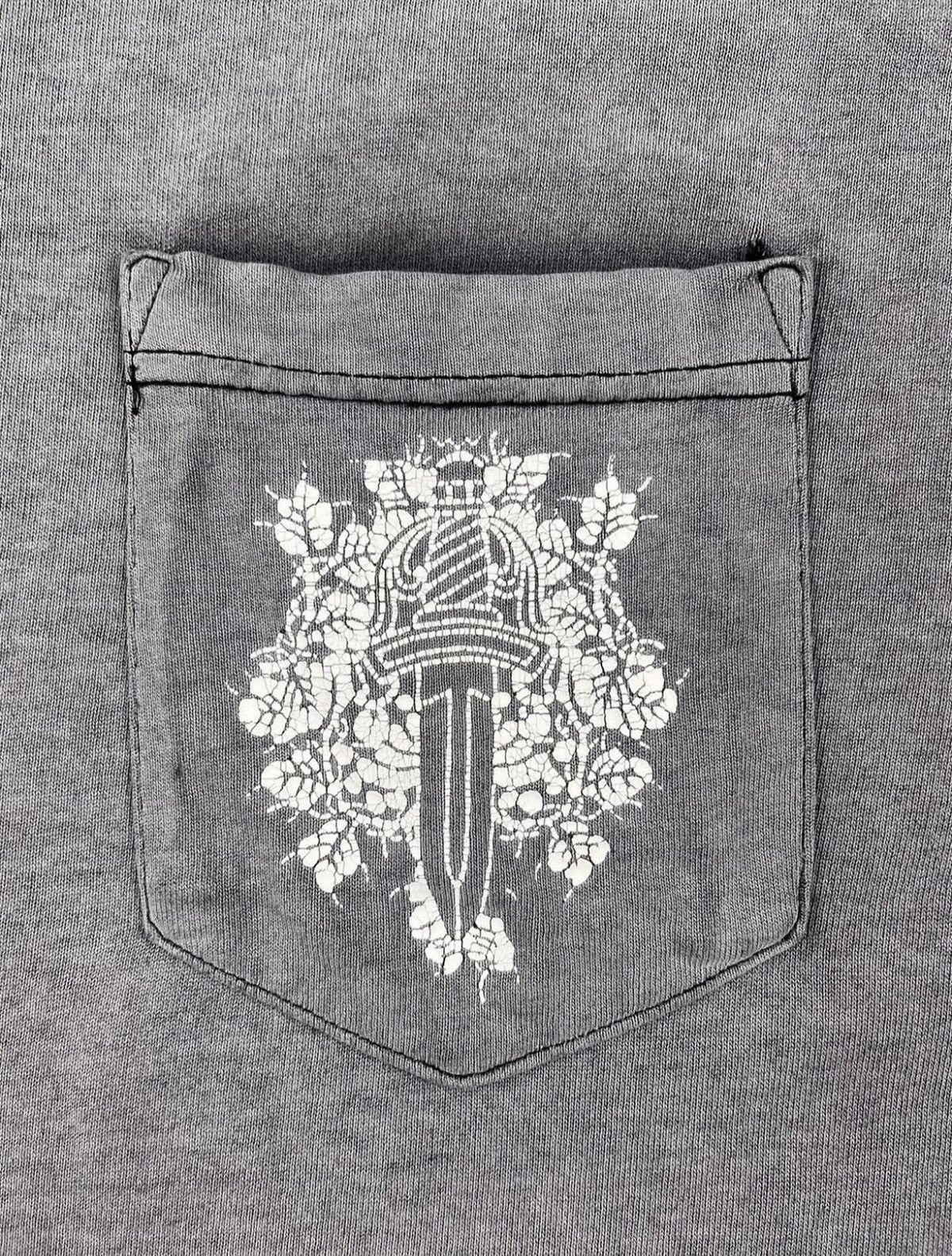 Chrome Hearts × Vintage RARE* Vintage Chrome Hearts Dagger SMOKED FADED Pocket Shirt Size US XL / EU 56 / 4 - 5 Thumbnail