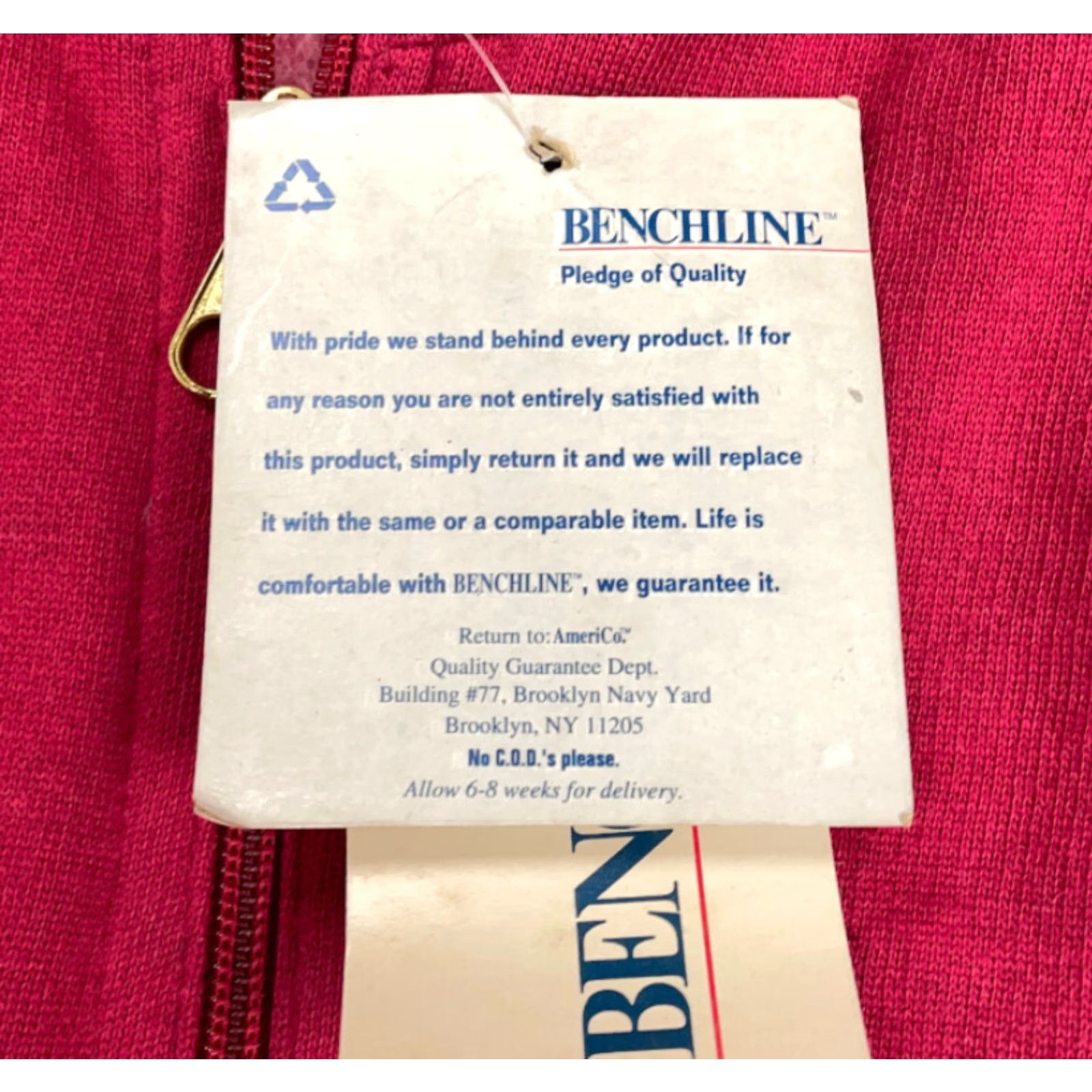 Vintage VINTAGE Benchline 1/4 Zip Sweatshirt Mens XL Red Striped 90s Dad Retro Mock Neck Zipper Chest Pocket Cotton Blend Pullover Sweatshirt Size US XL / EU 56 / 4 - 4 Thumbnail