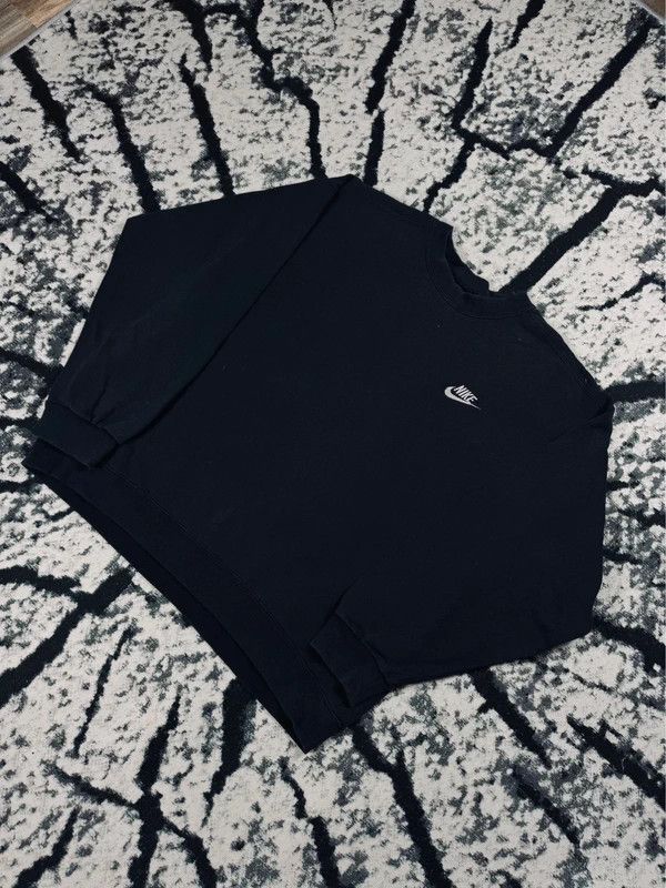 Nike crewneck sweatshirt black swoosh logo vintage 90s L boxy Size US L / EU 52-54 / 3 - 2 Thumbnail