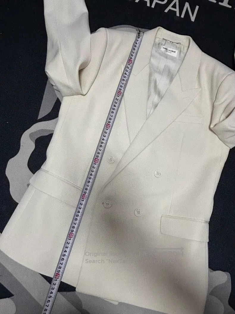 Saint Laurent Paris Saint Laurent Paris Double Breasted Suit Ivory White Size US L / EU 52-54 / 3 - 3 Thumbnail