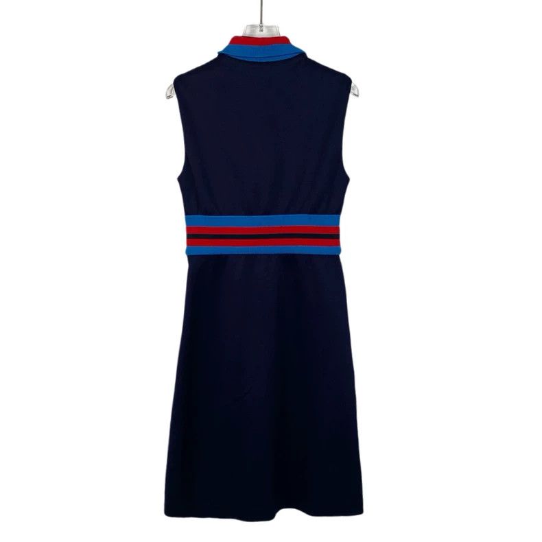 Gucci GucciColor-blocked semi-zipper striped sleeveless knitted d Size S / US 4 / IT 40 - 2 Thumbnail
